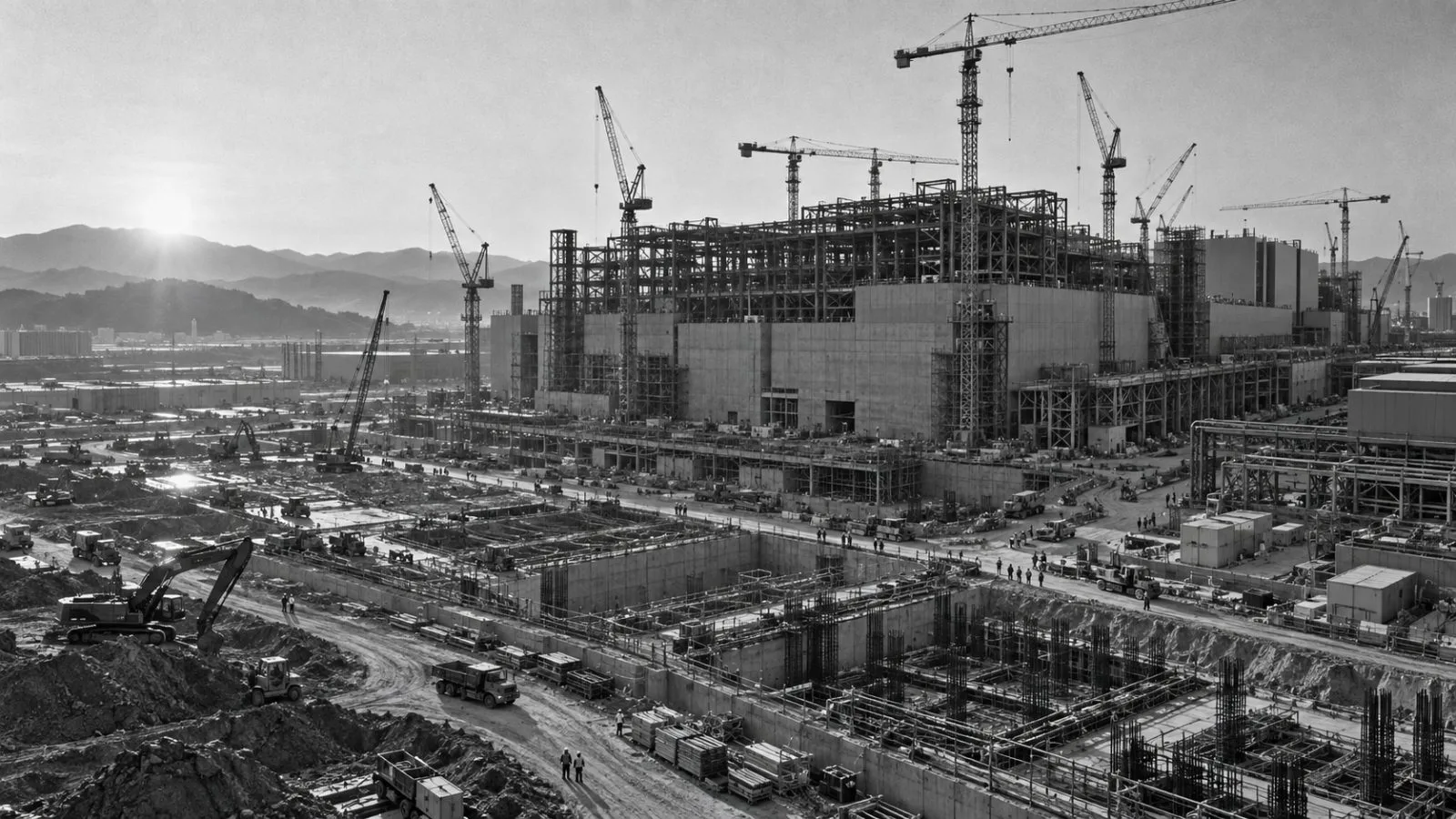 Semiconductor fabrication plant rising under early morning light / TokenPost.ai