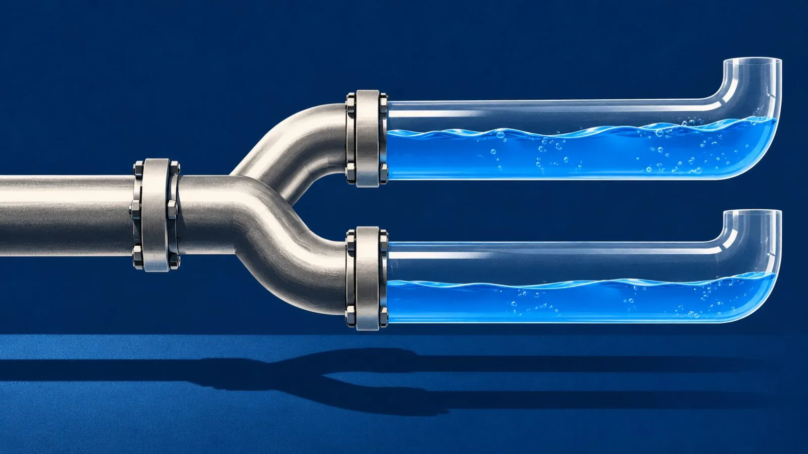 Water levels differ in two adjoining industrial flow tubes / TokenPost.ai