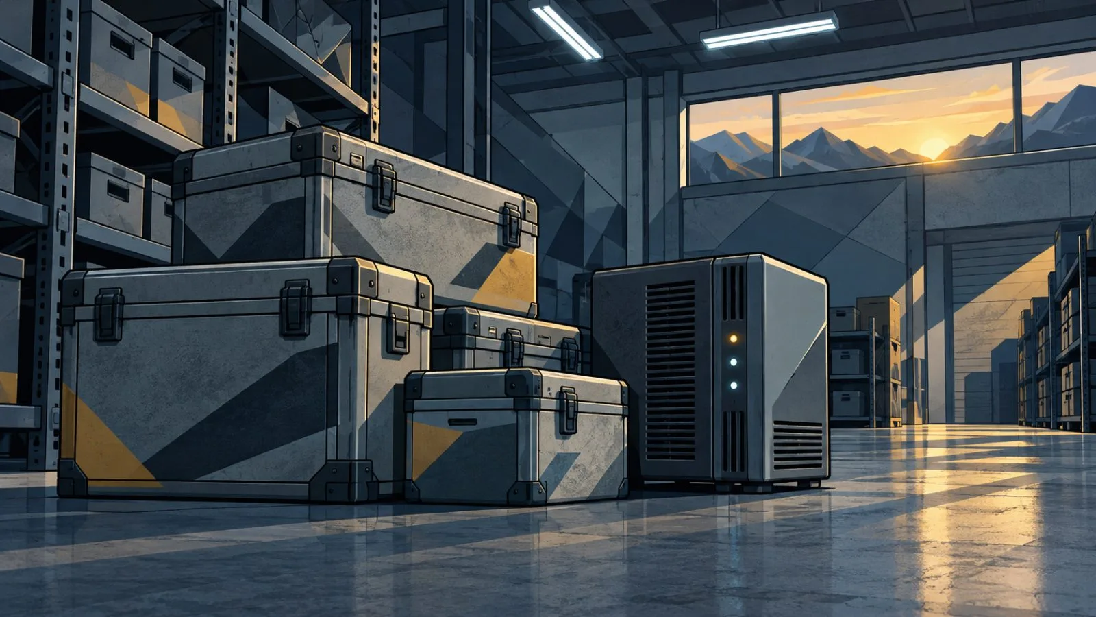 Archival storage containers arranged inside a cool industrial facility / TokenPost.ai