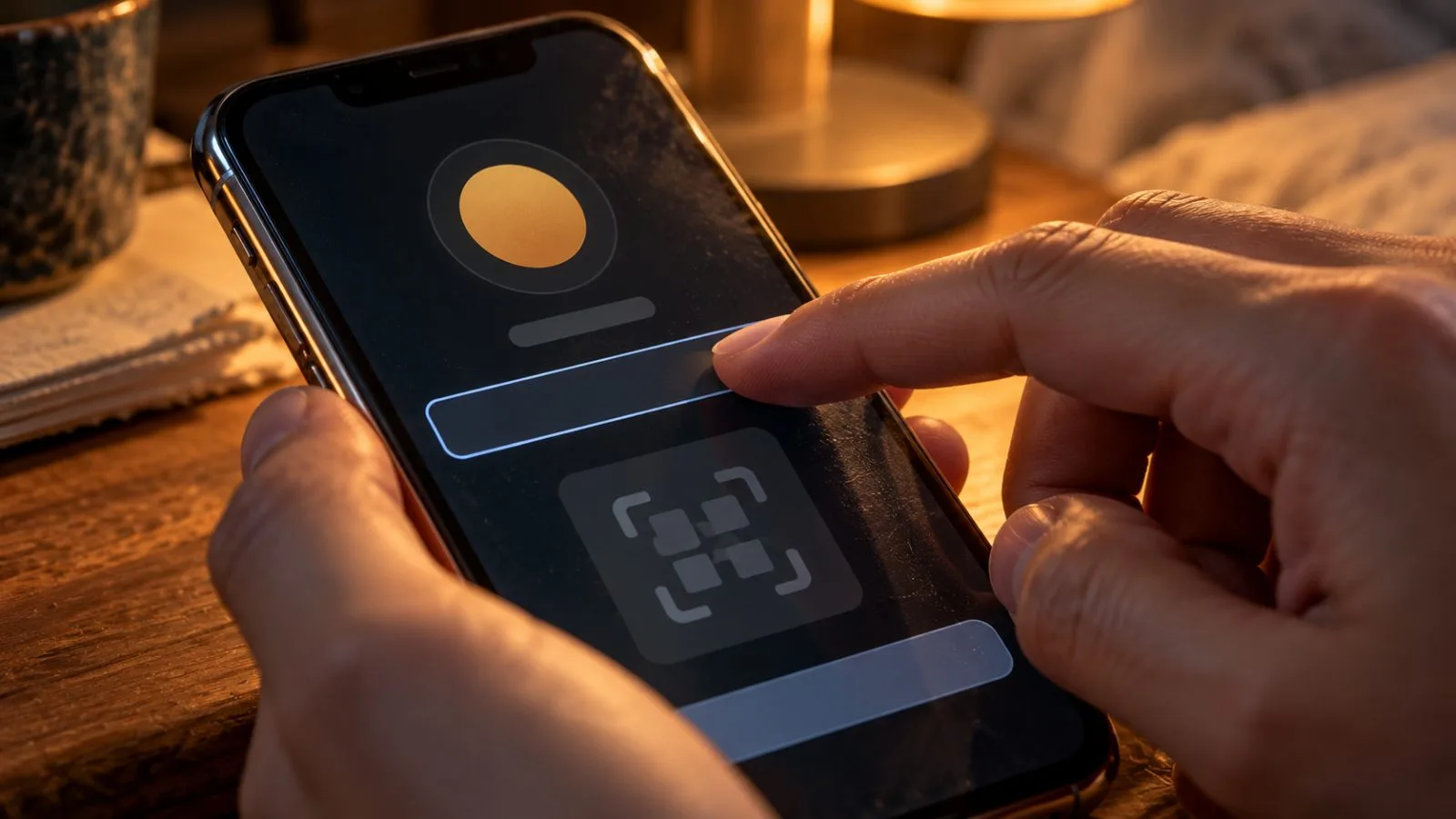 A finger taps the address field on a blank smartphone deposit page / TokenPost.ai