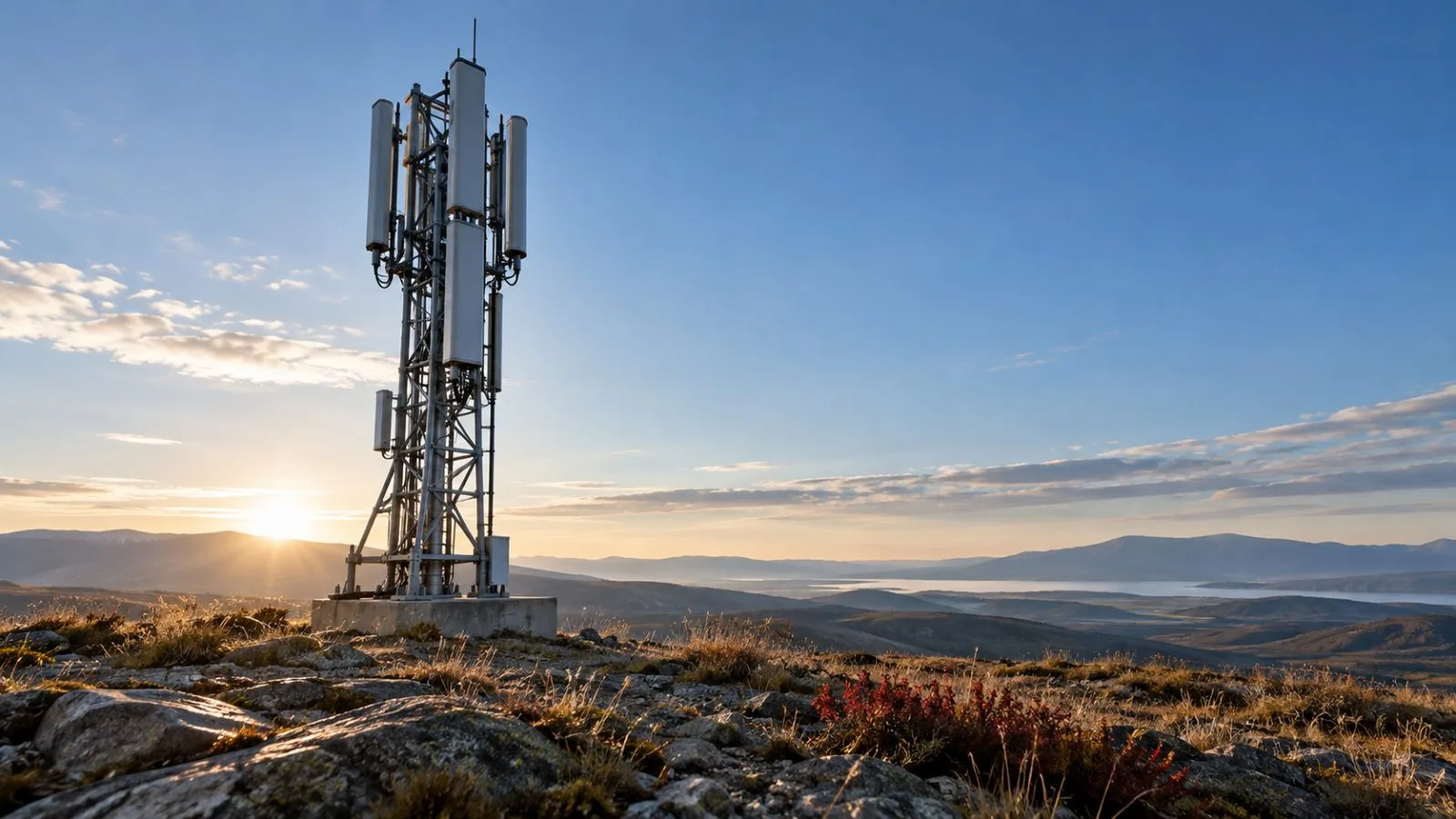 A narrowband antenna rises above a quiet communications site / TokenPost.ai
