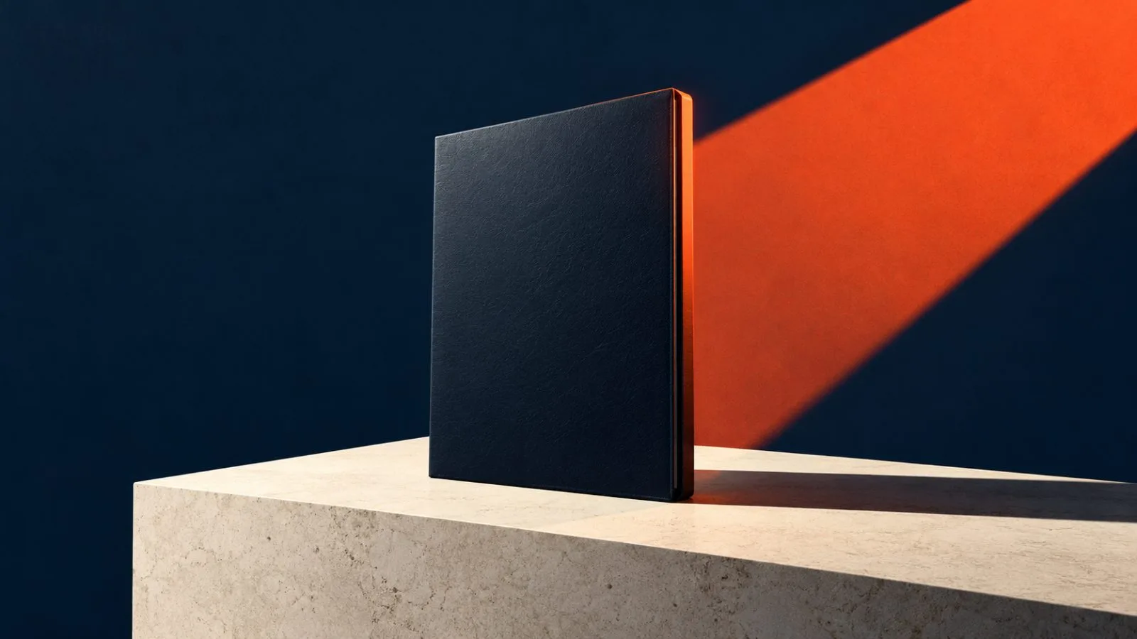 A blank report folio stands upright in a narrow red beam. / TokenPost.ai