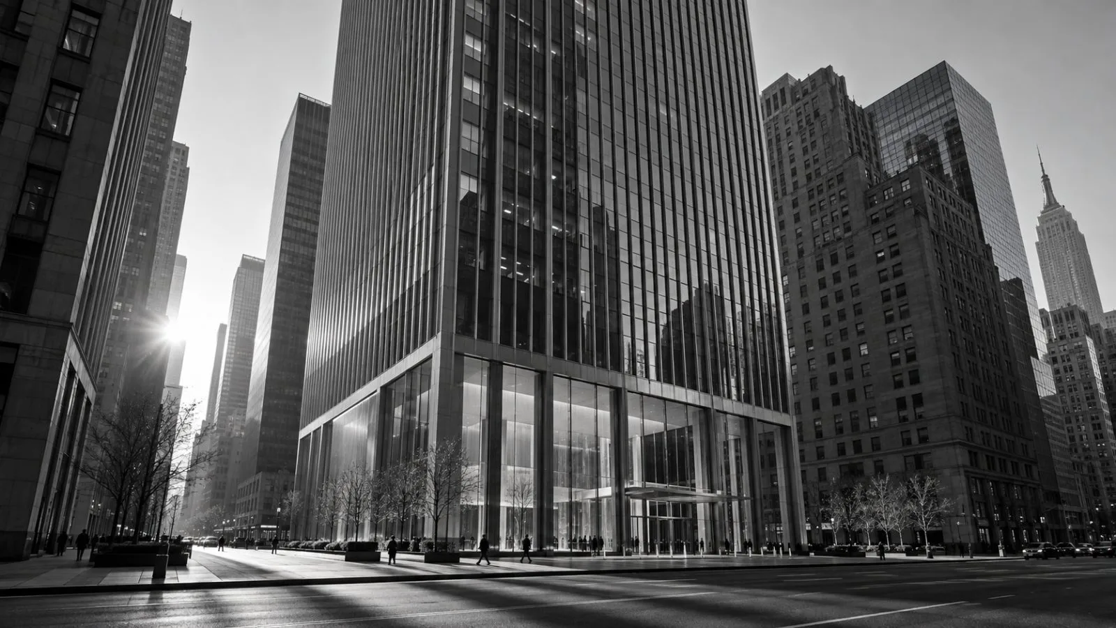 The Park Avenue office tower rises above a quiet sidewalk. / TokenPost.ai
