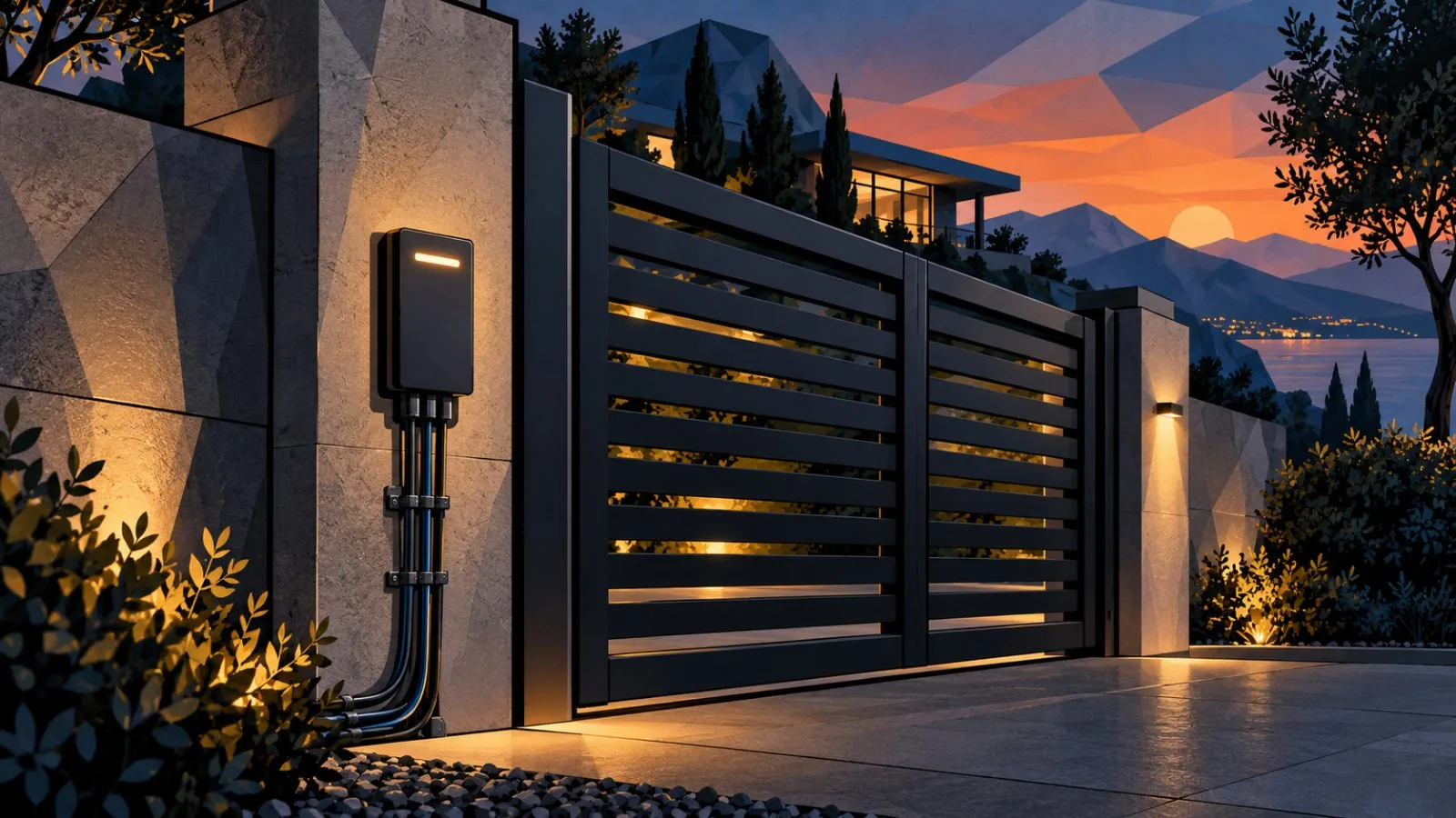 An access reader stands beside cables at a secure entry gate / TokenPost.ai