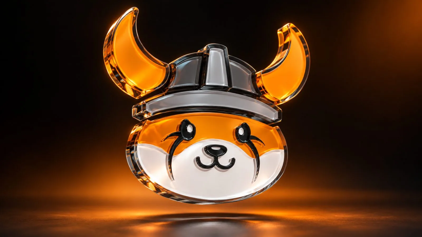 A brass canine token leans against a dark stone ledge. / TokenPost.ai