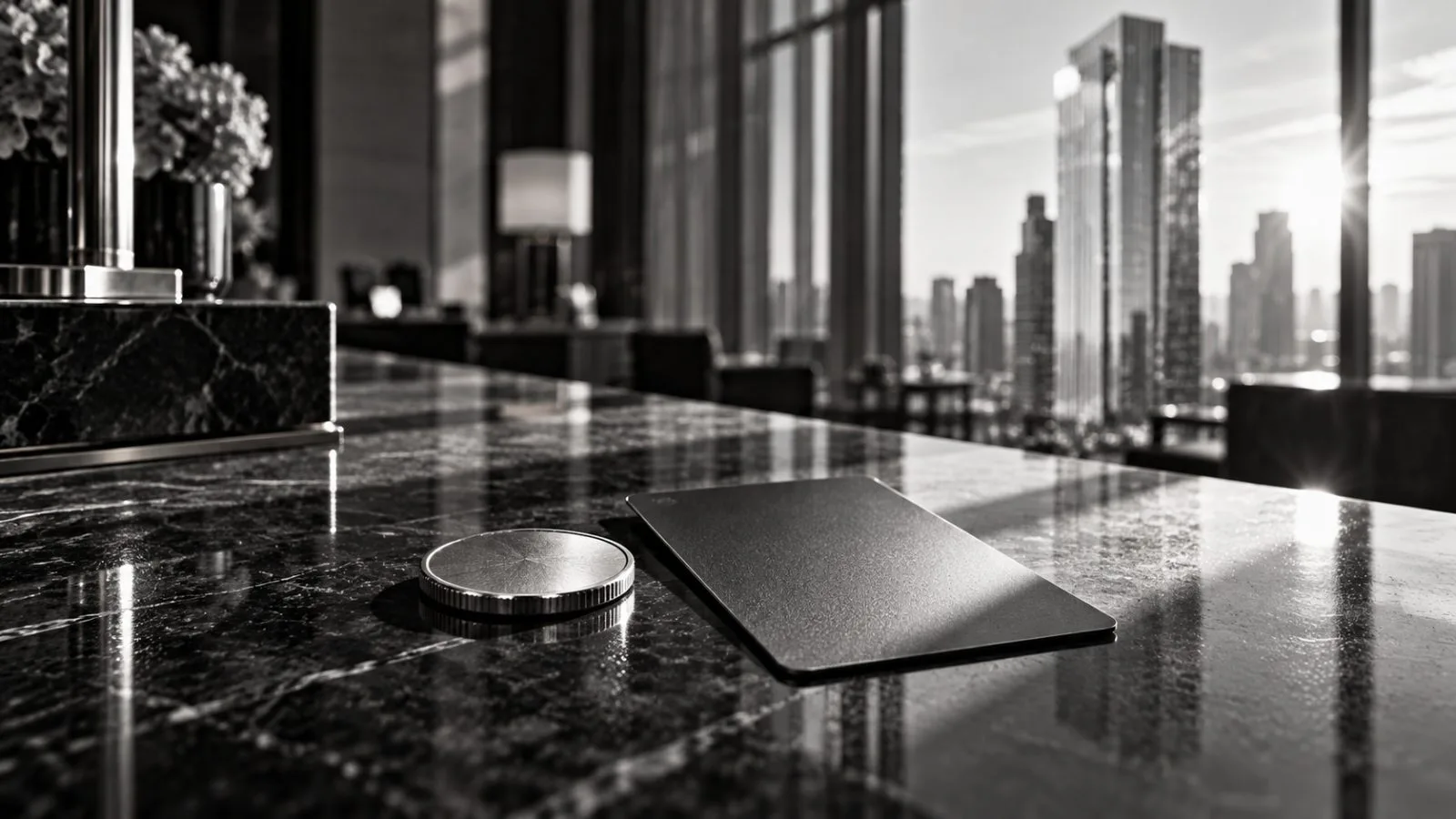 A brass room key beside a single coin on a stone counter / TokenPost.ai
