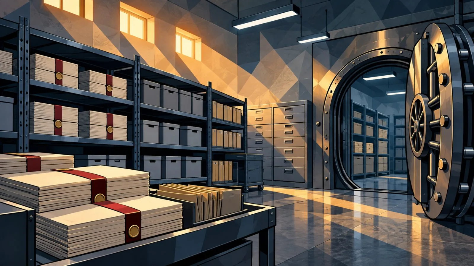 Government bond certificates arranged inside a secure custody vault / TokenPost.ai