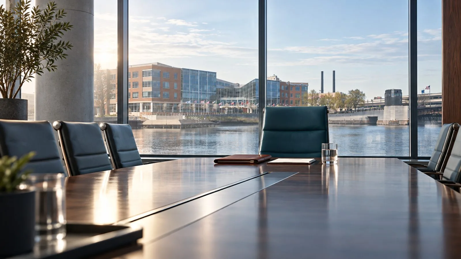 An empty executive chair waits at the head of a boardroom / TokenPost.ai