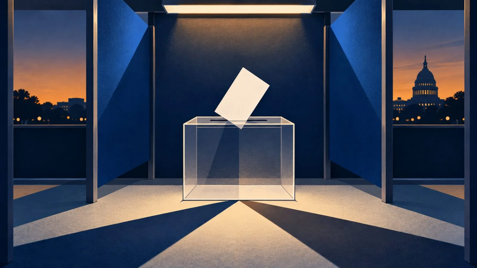 A blank ballot balances on the edge of a clear ballot box / TokenPost.ai