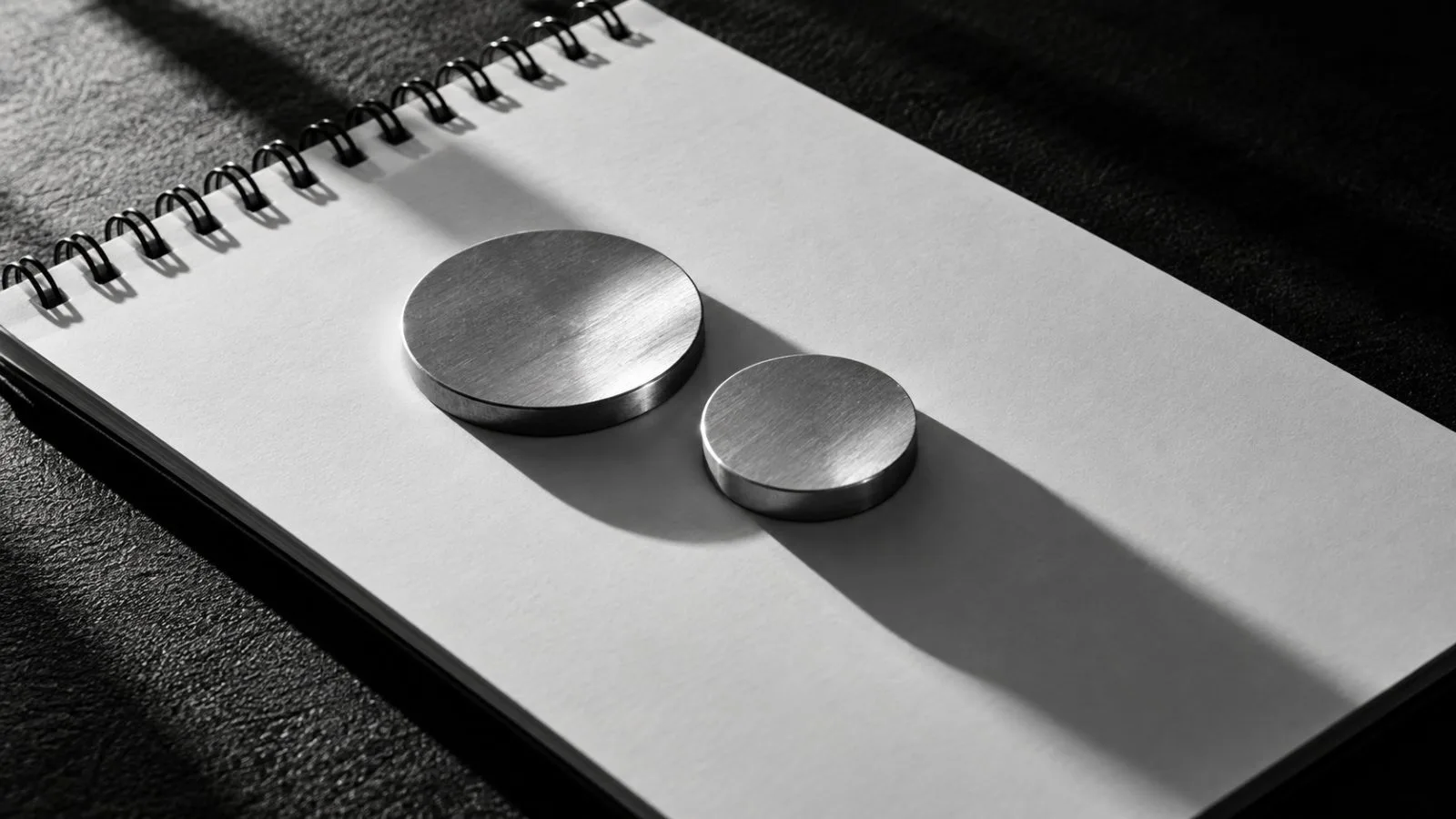 Two metal discs rest on a blank calendar page / TokenPost.ai