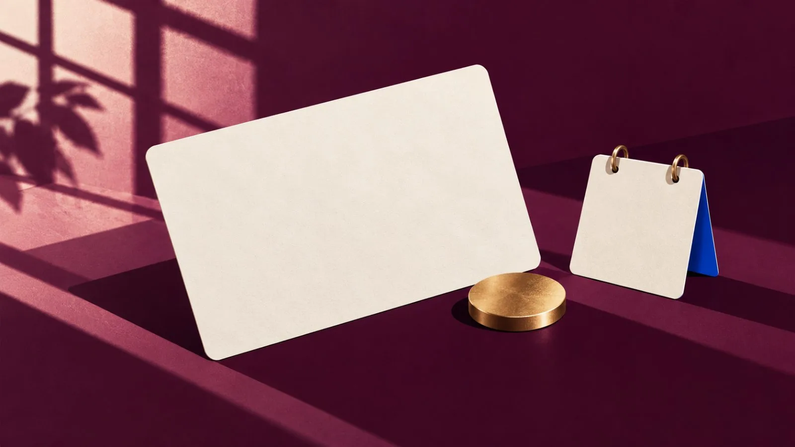 A brass disc rests beside a blank white share card / TokenPost.ai