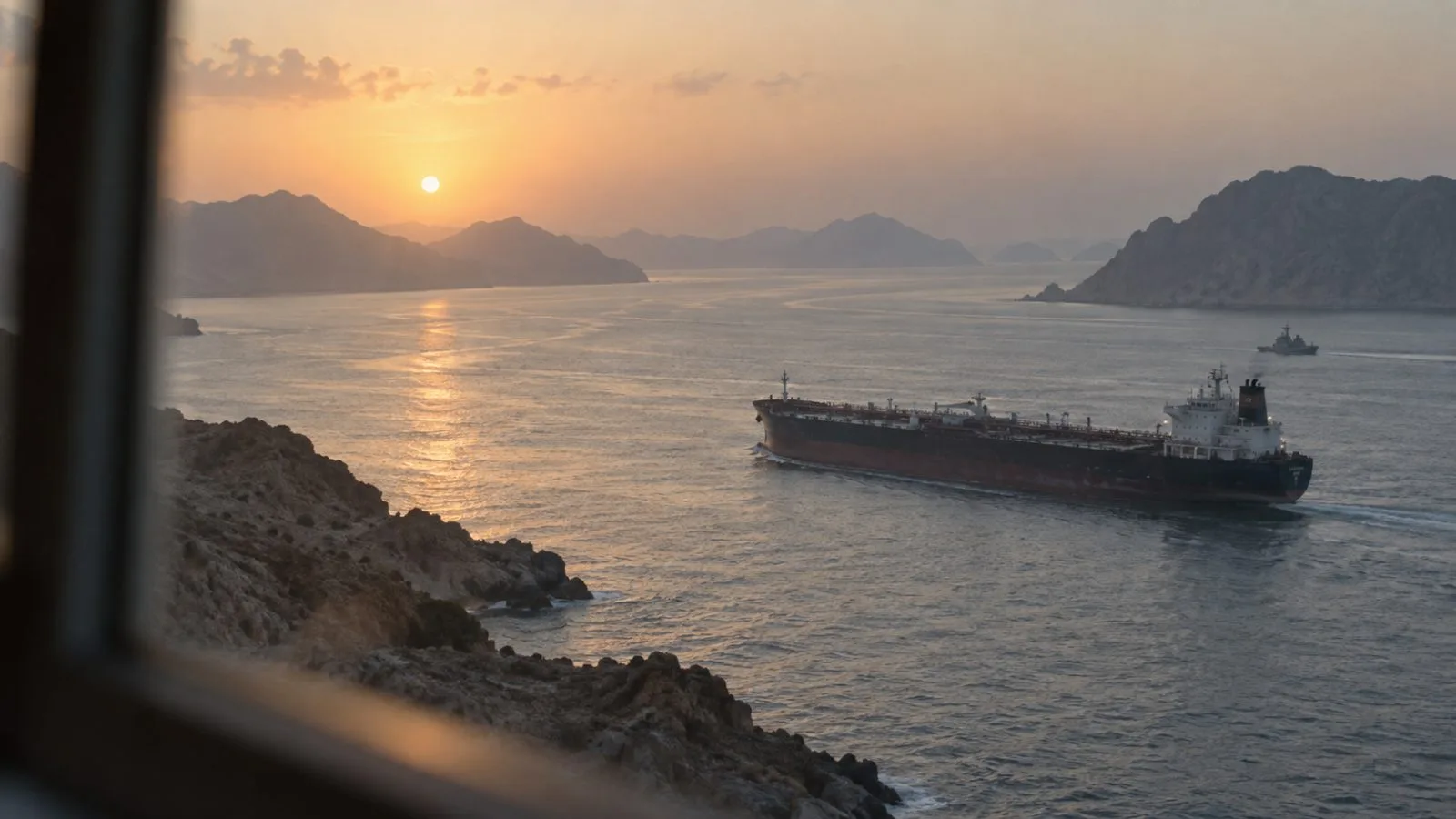 Cargo tanker passing through a sunlit maritime strait / TokenPost.ai