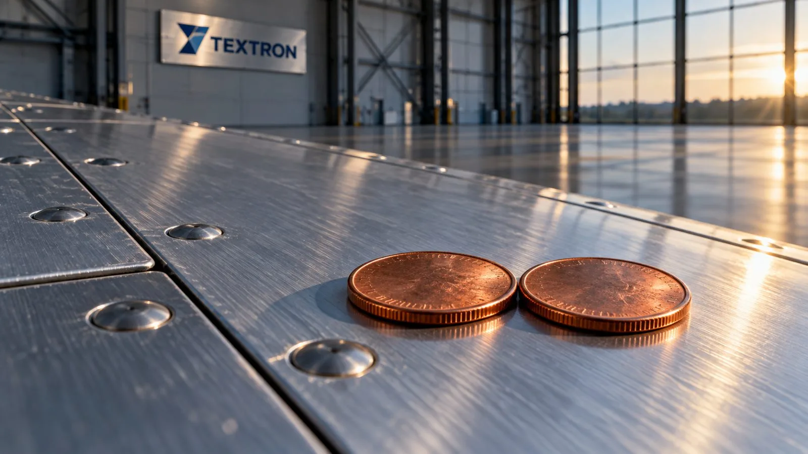Two copper pennies rest on a brushed aircraft panel / TokenPost.ai