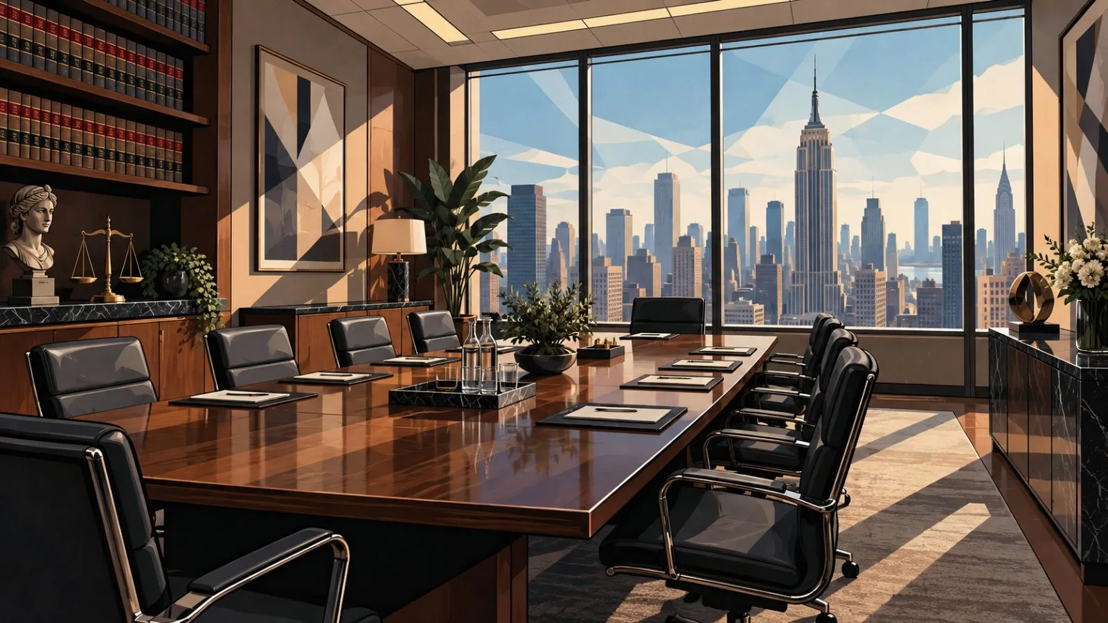 Empty conference room prepared for a postponed shareholder meeting / TokenPost.ai