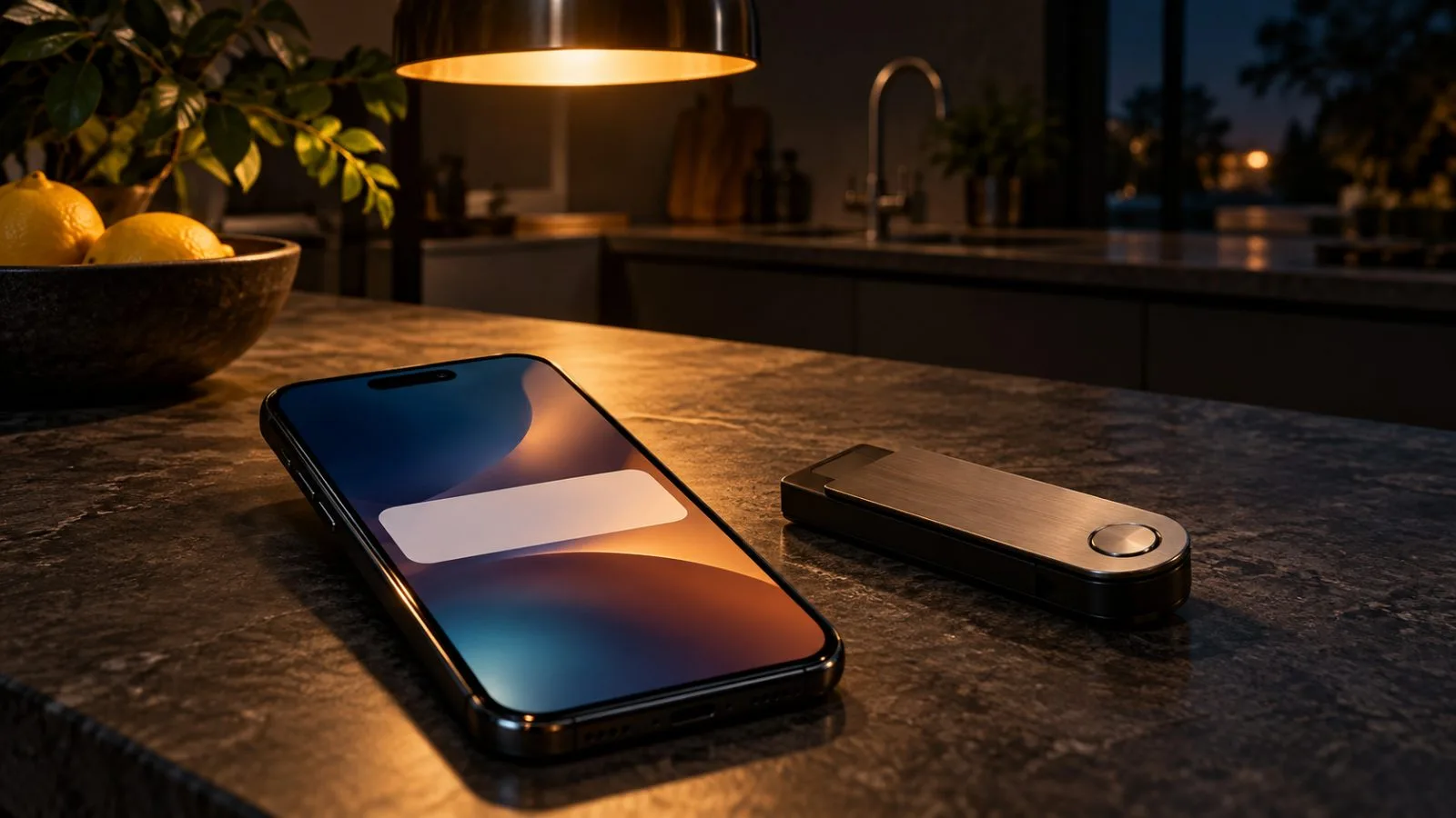 A phone alert glows beside a hardware wallet at night. / TokenPost.ai