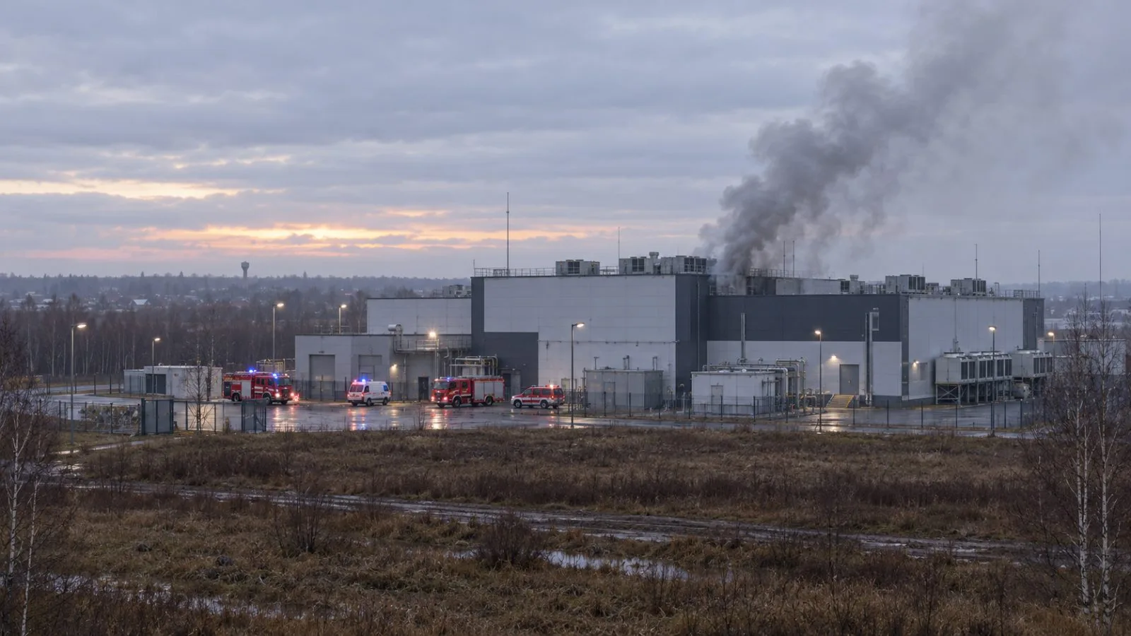 Smoke rises above a damaged data center at dawn / TokenPost.ai