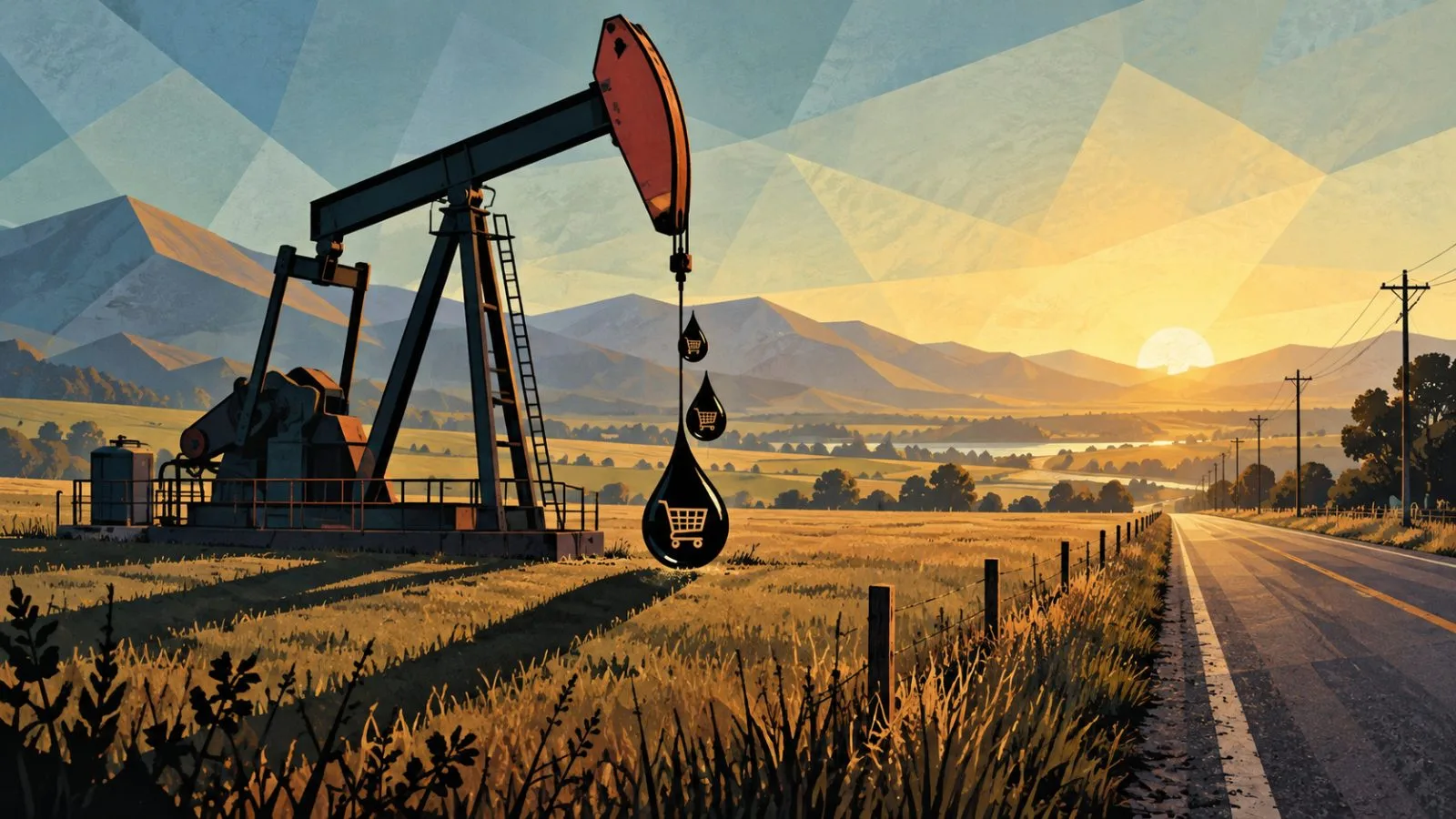 Oil pump jack standing in a hazy morning field / TokenPost.ai