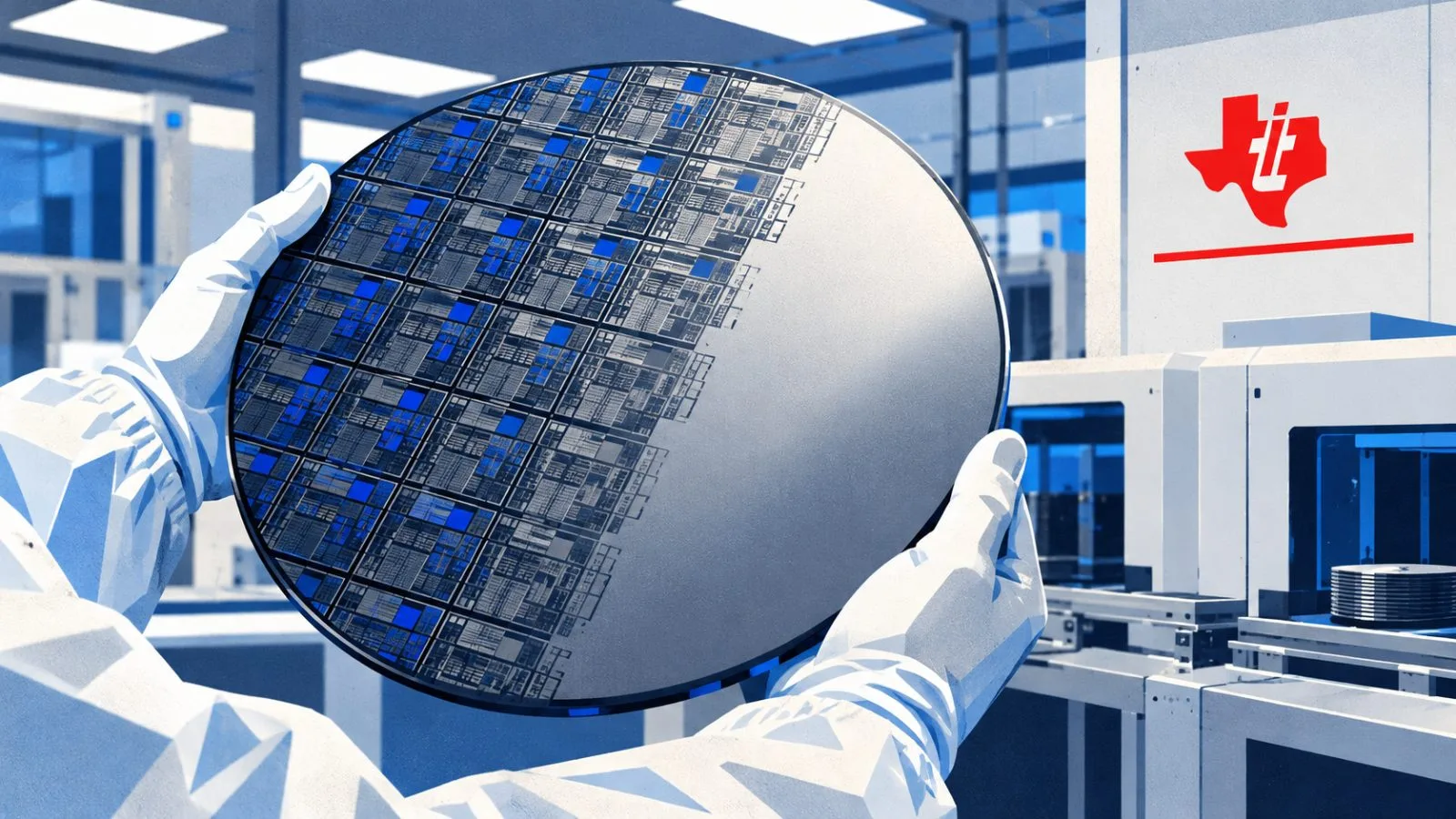 A silicon wafer rests above a cleanroom fabrication line / TokenPost.ai