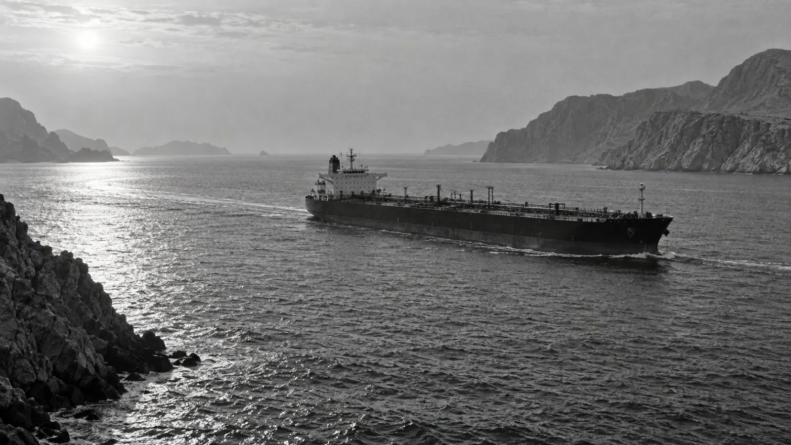 Oil tanker crossing the Strait of Hormuz at dawn / TokenPost.ai / TokenPost.ai