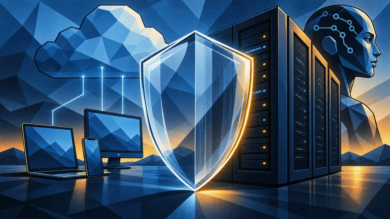 Transparent security shield beside a modern server gateway / TokenPost.ai