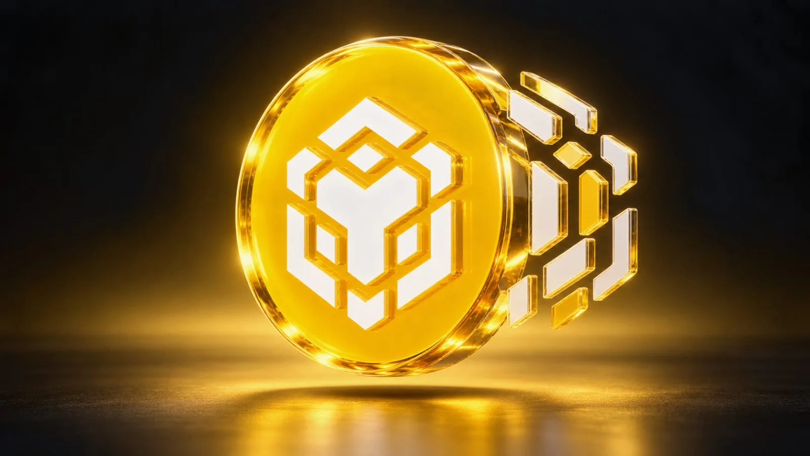 A gold token rests between two narrow brass guide bars / TokenPost.ai