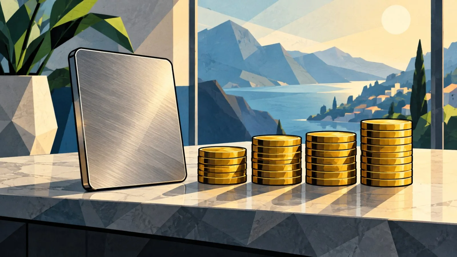 Metal fund share beside neatly arranged dividend coins / TokenPost.ai