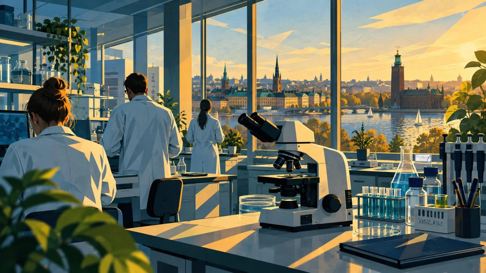 A Swedish university laboratory glows in late afternoon light / TokenPost.ai
