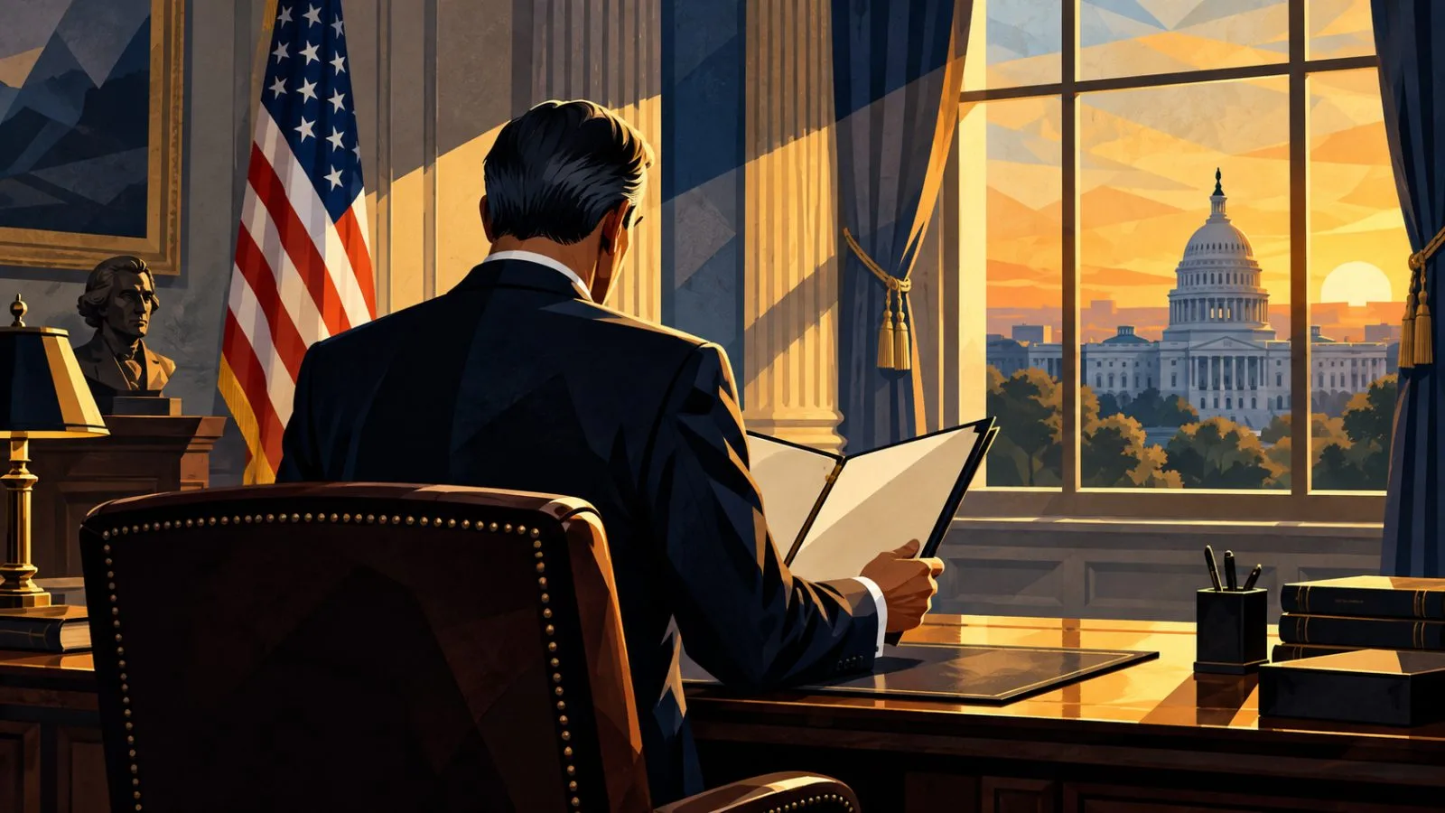 Anonymous official reviewing policy materials in a government office / TokenPost.ai