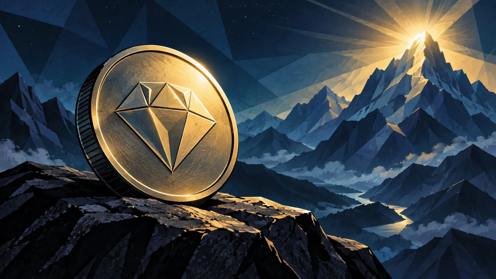 A metal token balances on a tilted brass scale / TokenPost.ai