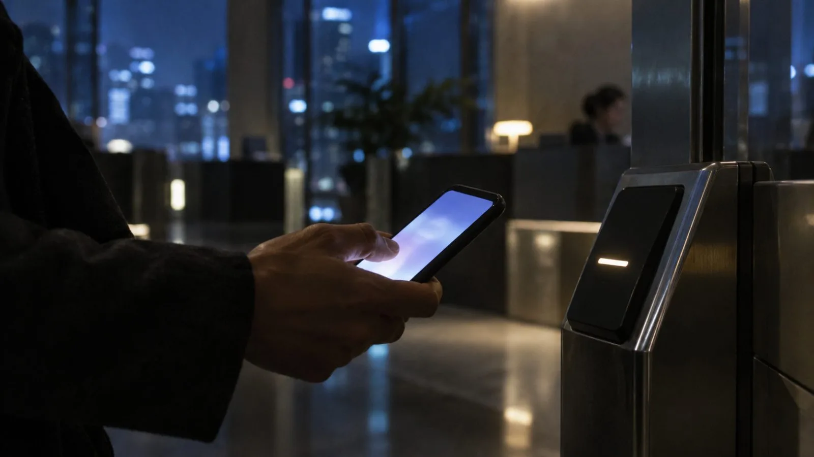 Anonymous hand holds a smartphone beside a bank access terminal / TokenPost.ai