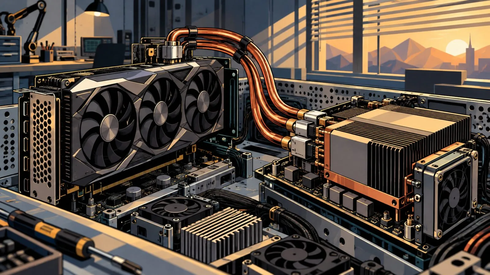 Interconnected accelerator boards inside a chip testing chassis / TokenPost.ai
