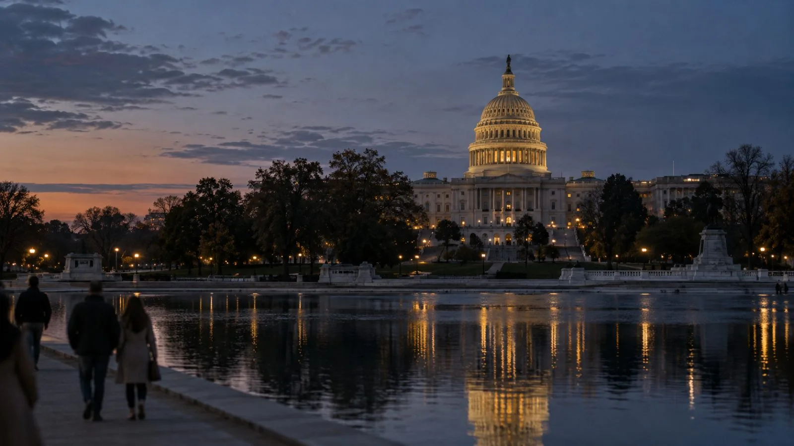 Empty congressional seats face a closed committee room door / TokenPost.ai