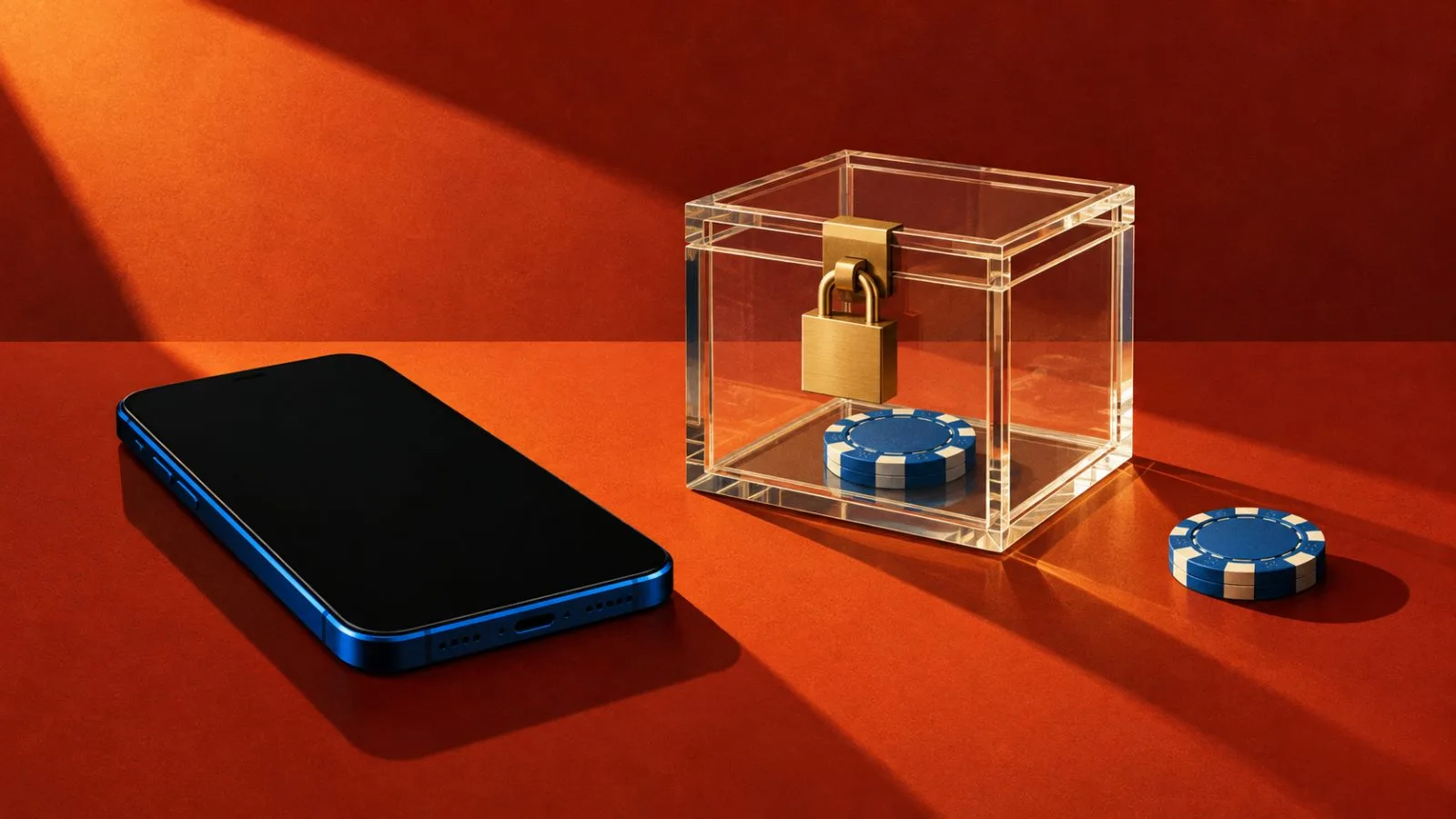 A blank phone sits beside a locked box containing a betting chip. / TokenPost.ai