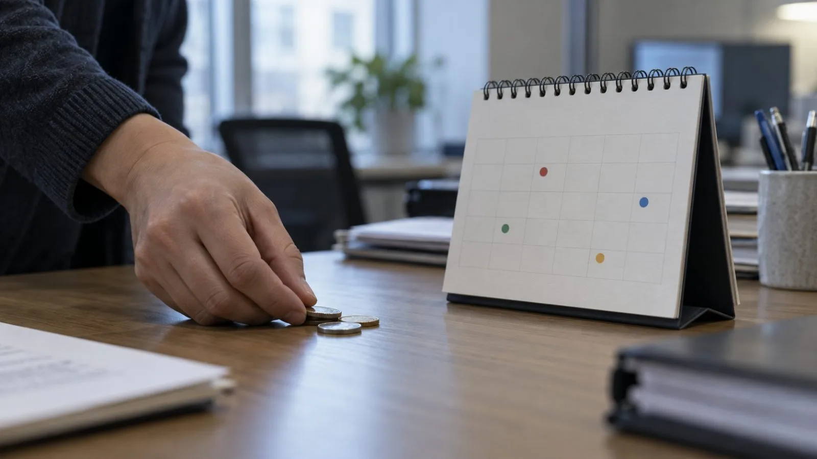 Sealed payment envelope beside a marked calendar square / TokenPost.ai