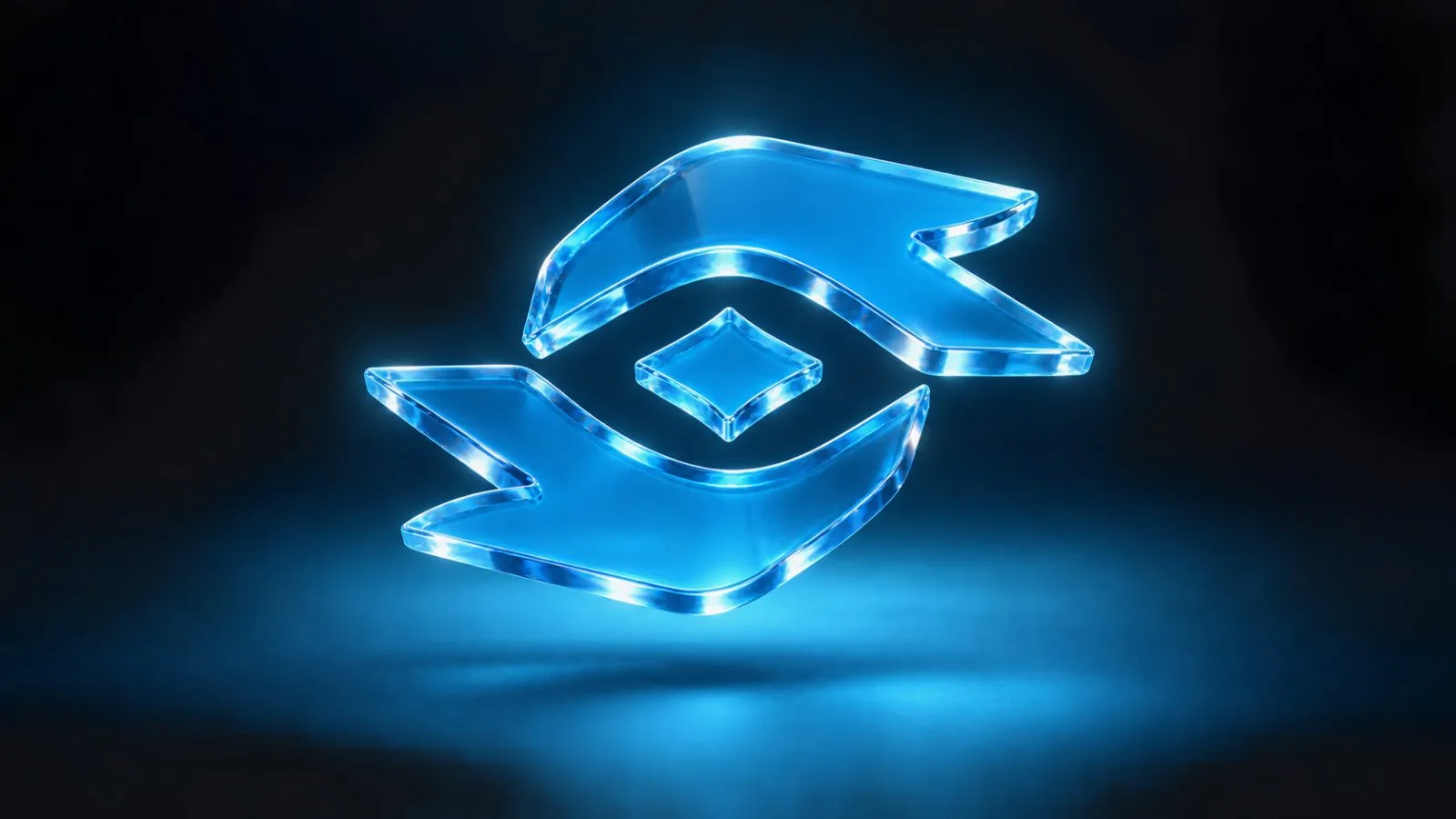 Blank metallic token beside service robots and a payment terminal / TokenPost.ai