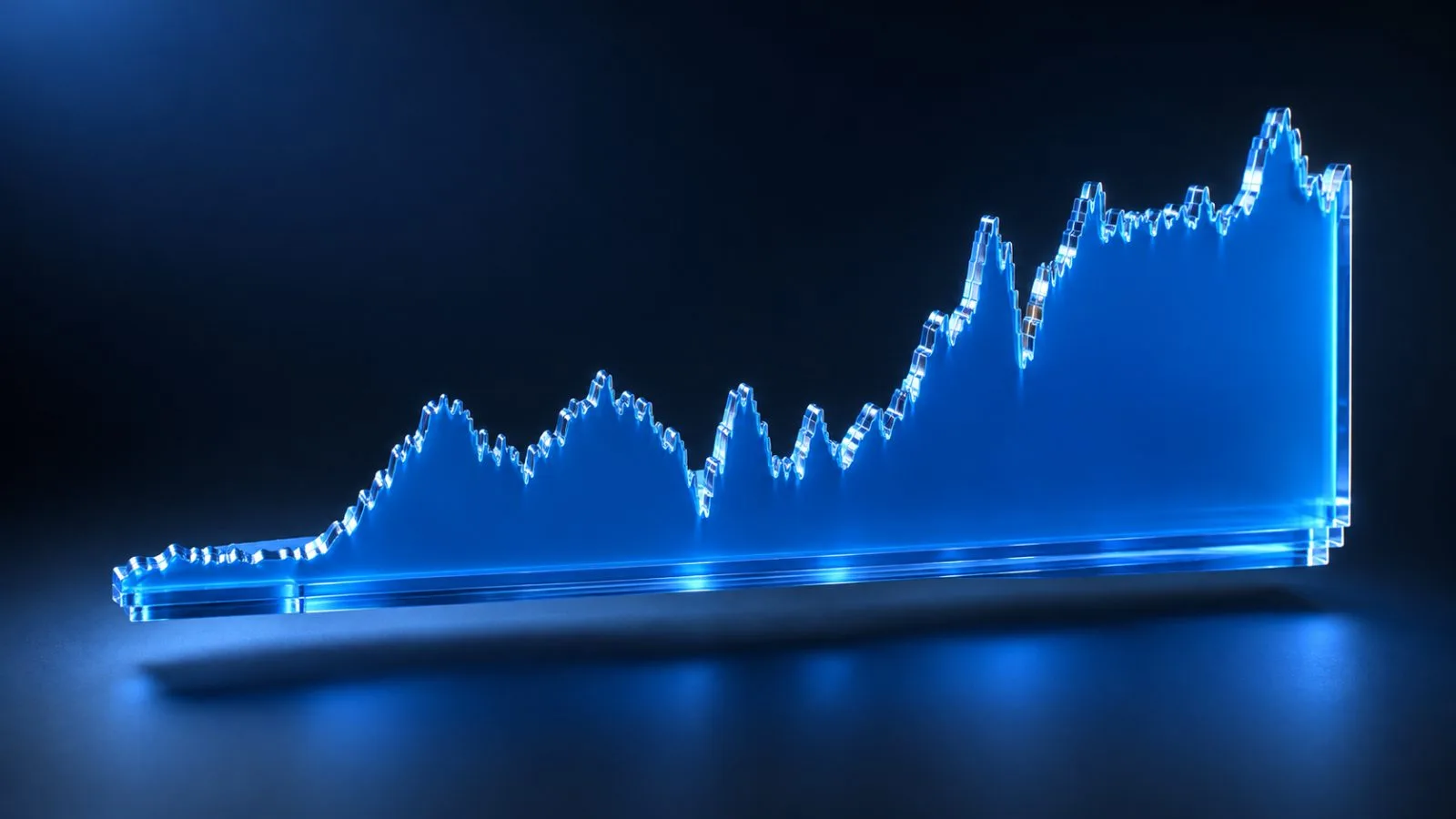 A ticker strip curls beside a miniature exchange building in daylight / TokenPost.ai