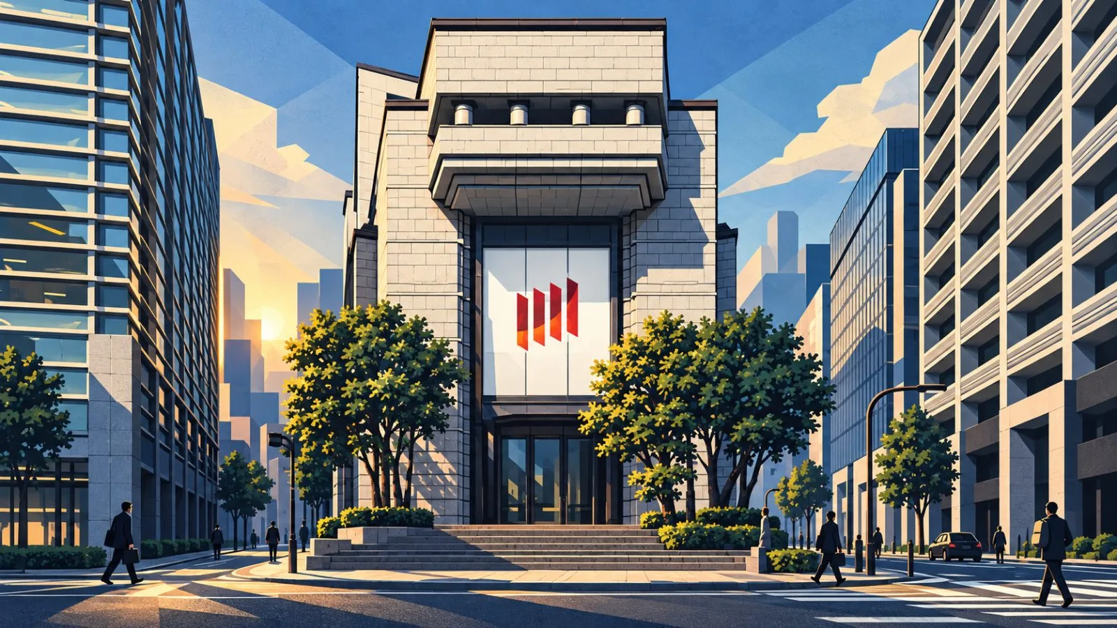 Tokyo Stock Exchange exterior in quiet morning light / TokenPost.ai