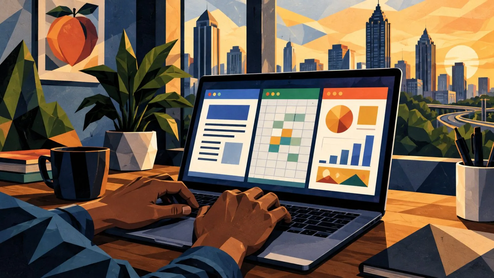 Hands navigate open-source office software on a laptop / TokenPost.ai