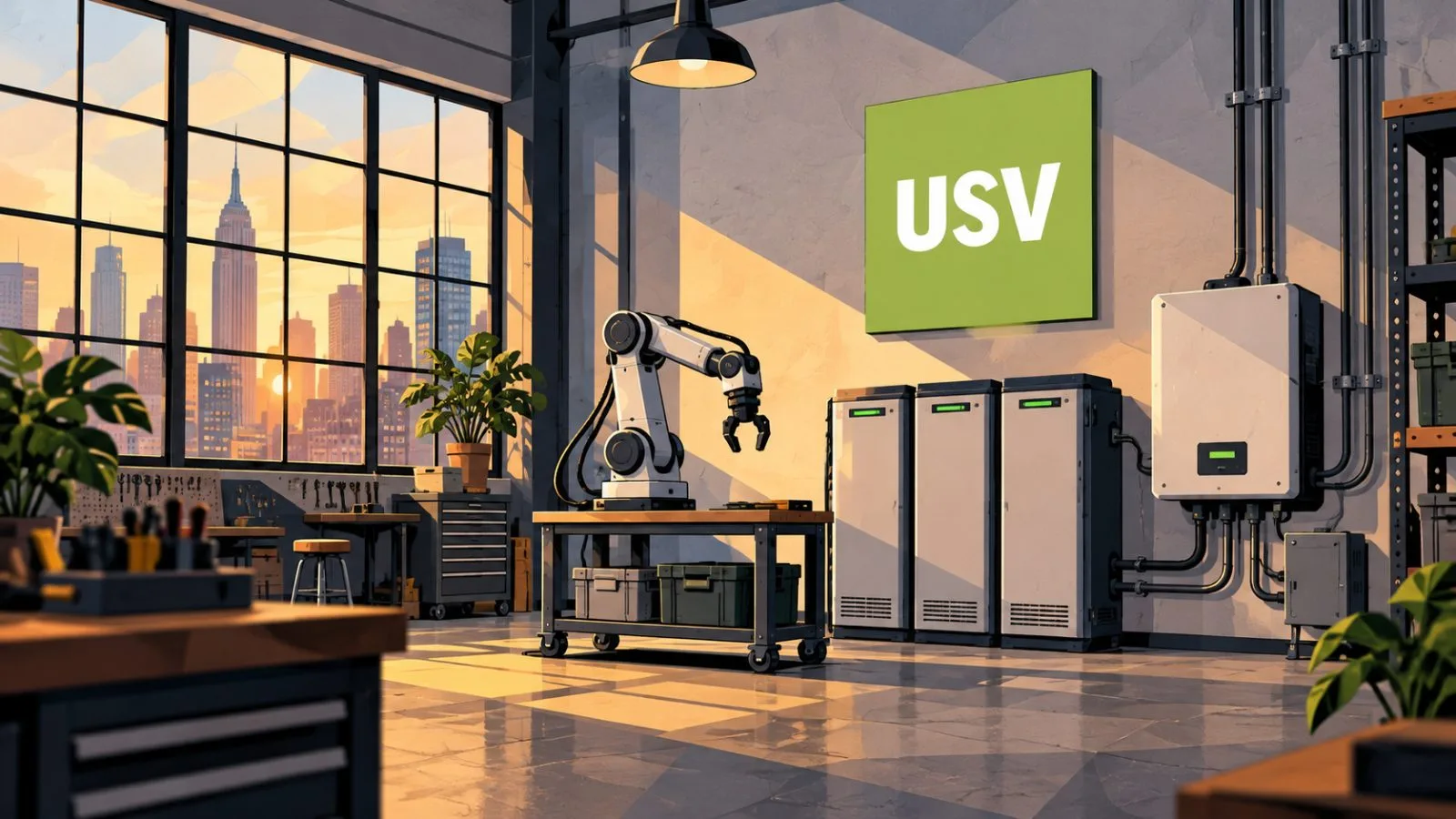 Robotic arm beside a compact industrial energy machine / TokenPost.ai