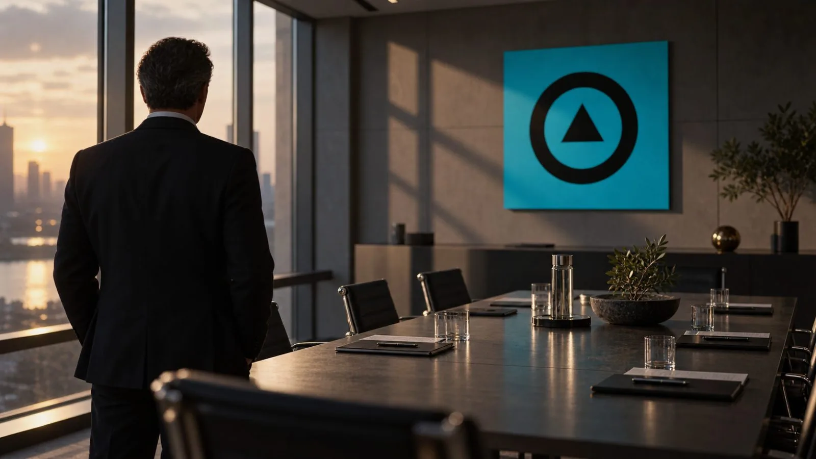 Empty conference room viewed from a quiet executive office / TokenPost.ai
