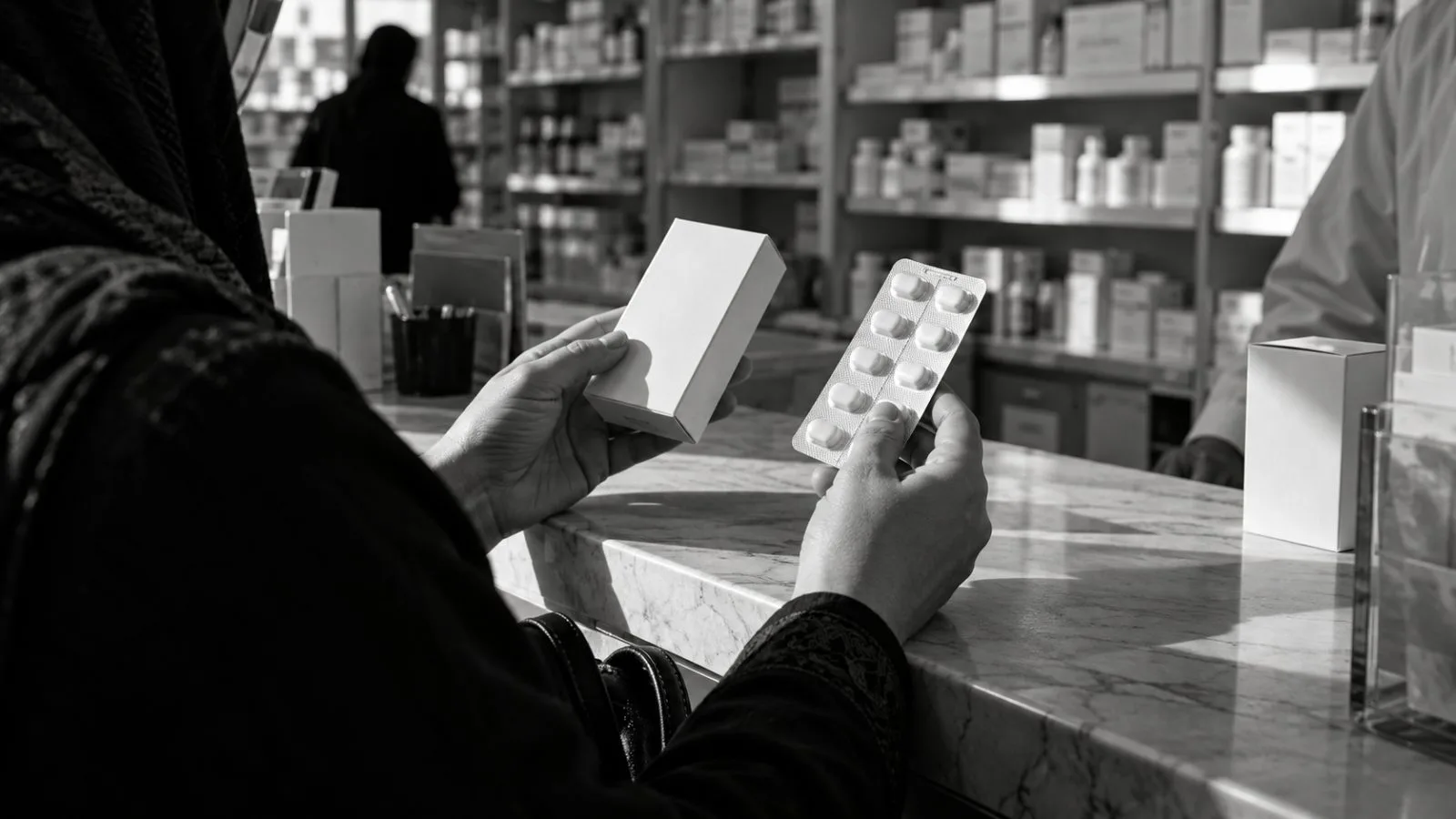 Medicine packages and a hand rest on a pharmacy counter / TokenPost.ai