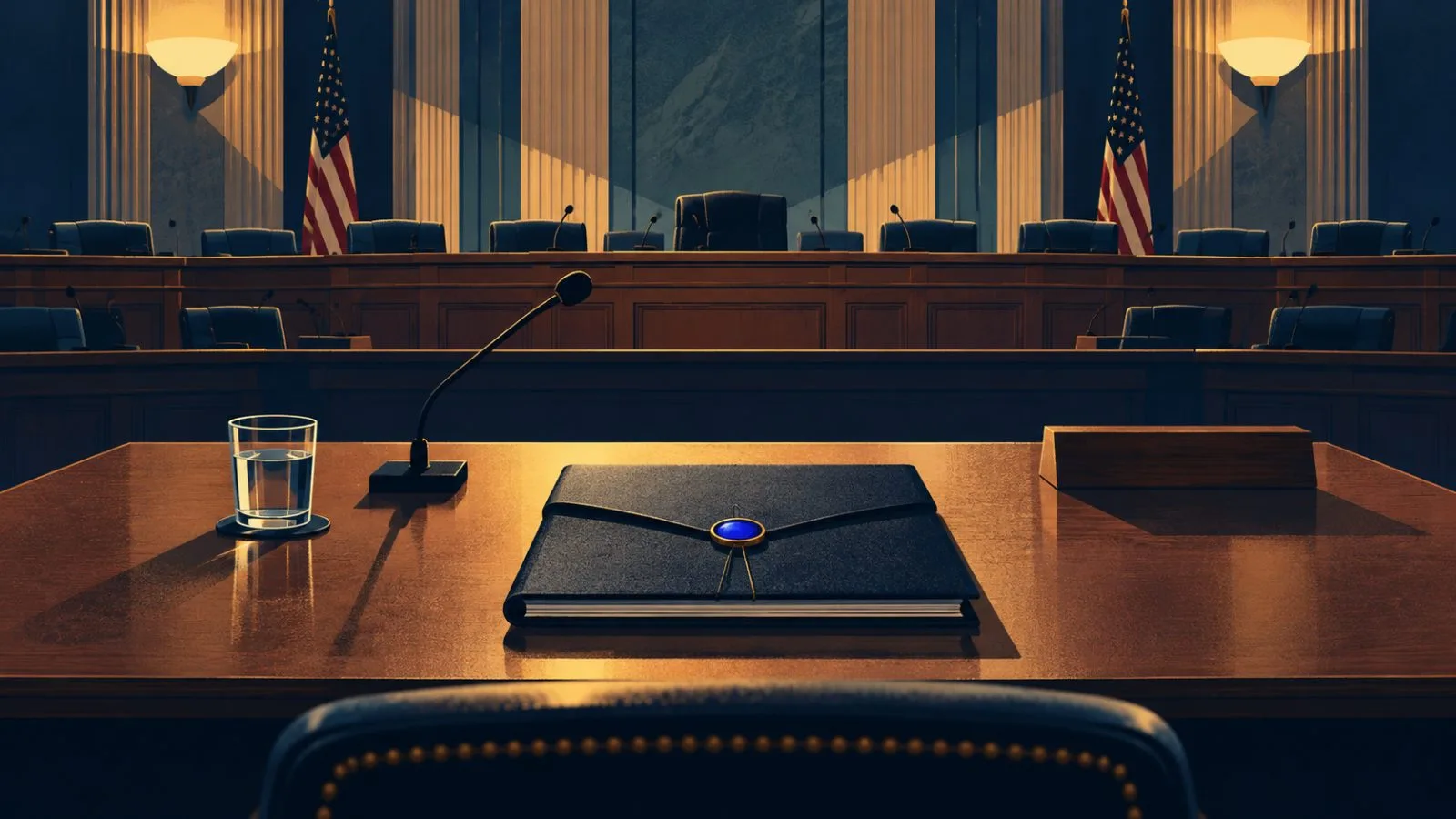 A closed folder sits on a vacant committee room table / TokenPost.ai