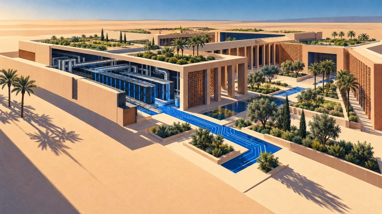 A campus building model with a landscaped courtyard / TokenPost.ai