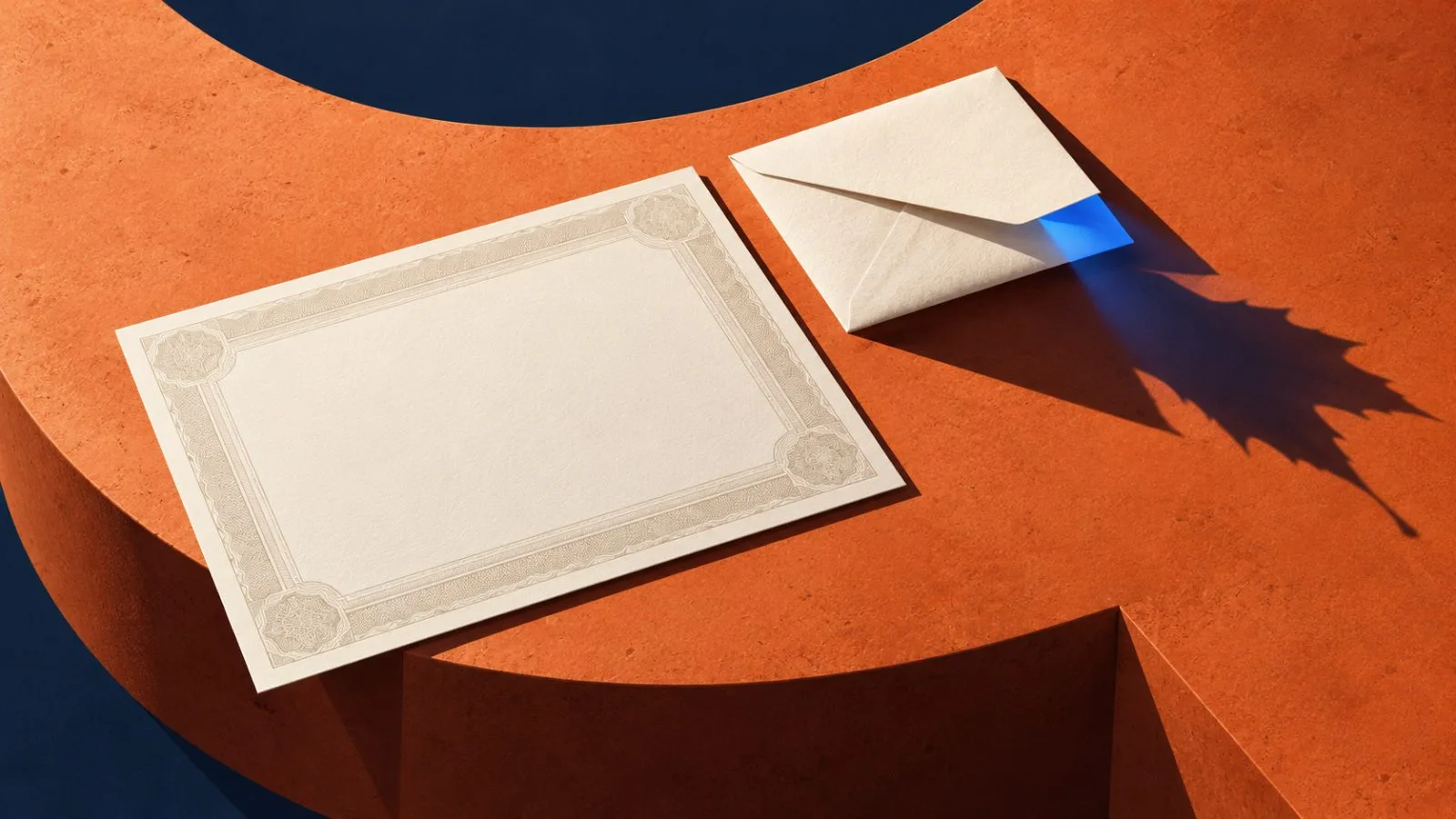 An unmarked bond certificate lies beside a sealed envelope / TokenPost.ai