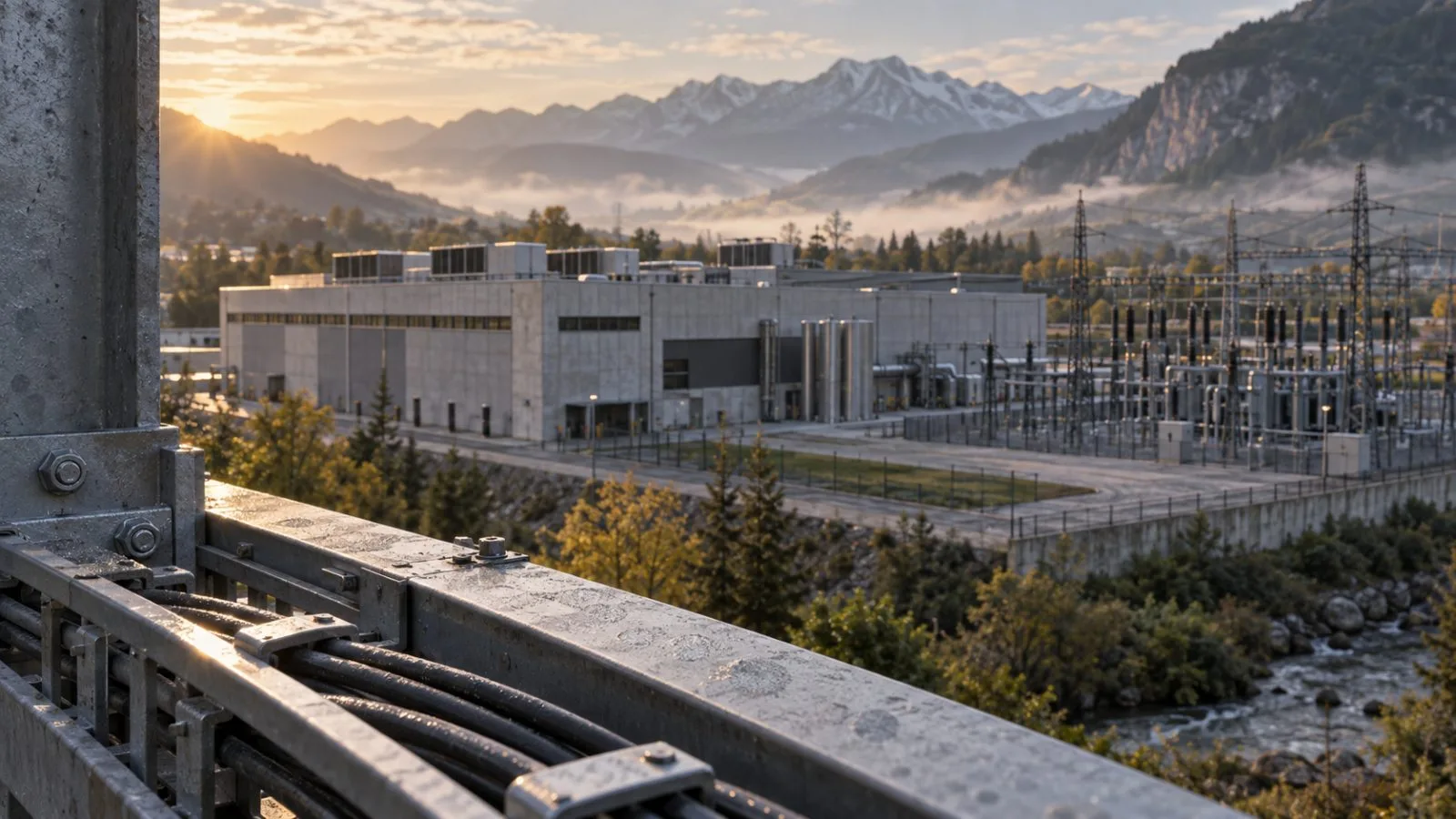 A repurposed industrial building stands beside a power substation / TokenPost.ai