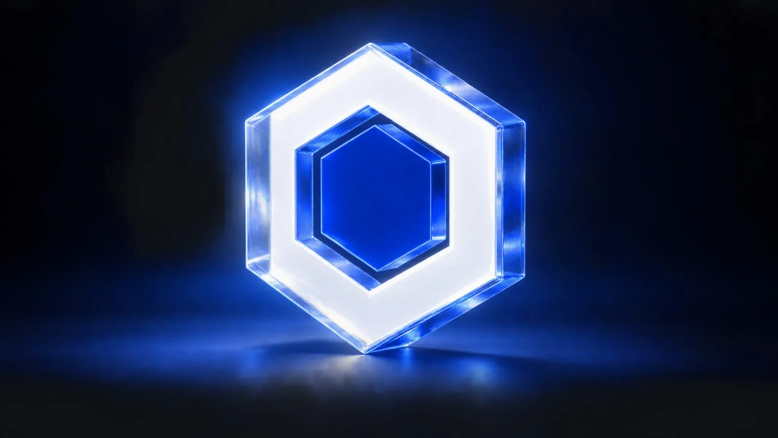 Metallic chain-link token resting on a glass exchange counter / TokenPost.ai