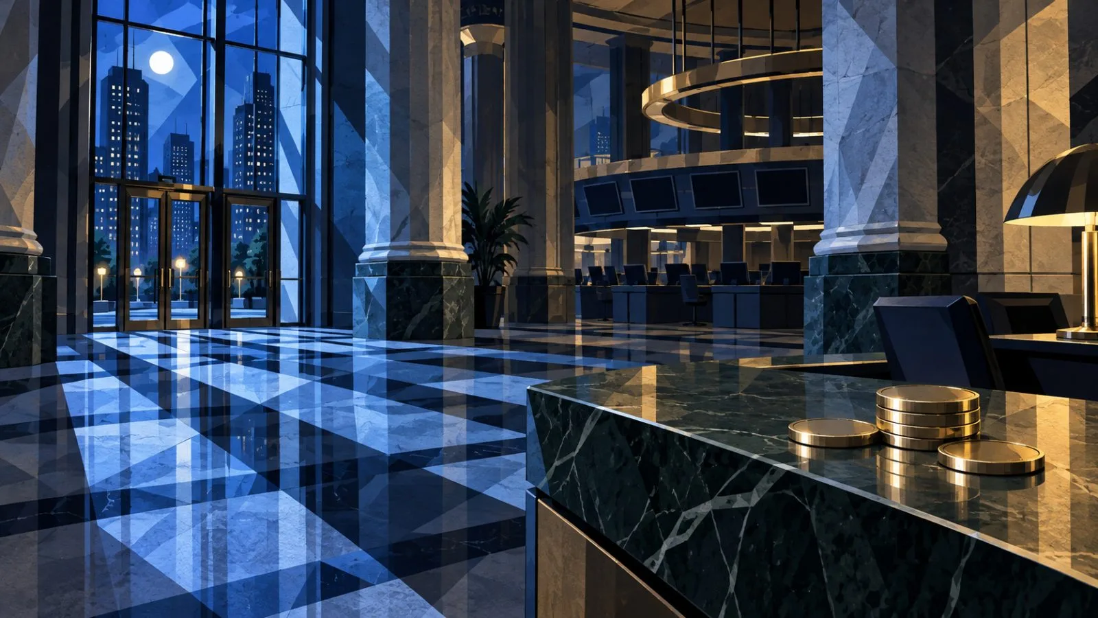 Fractional share tokens rest in a quiet exchange lobby / TokenPost.ai