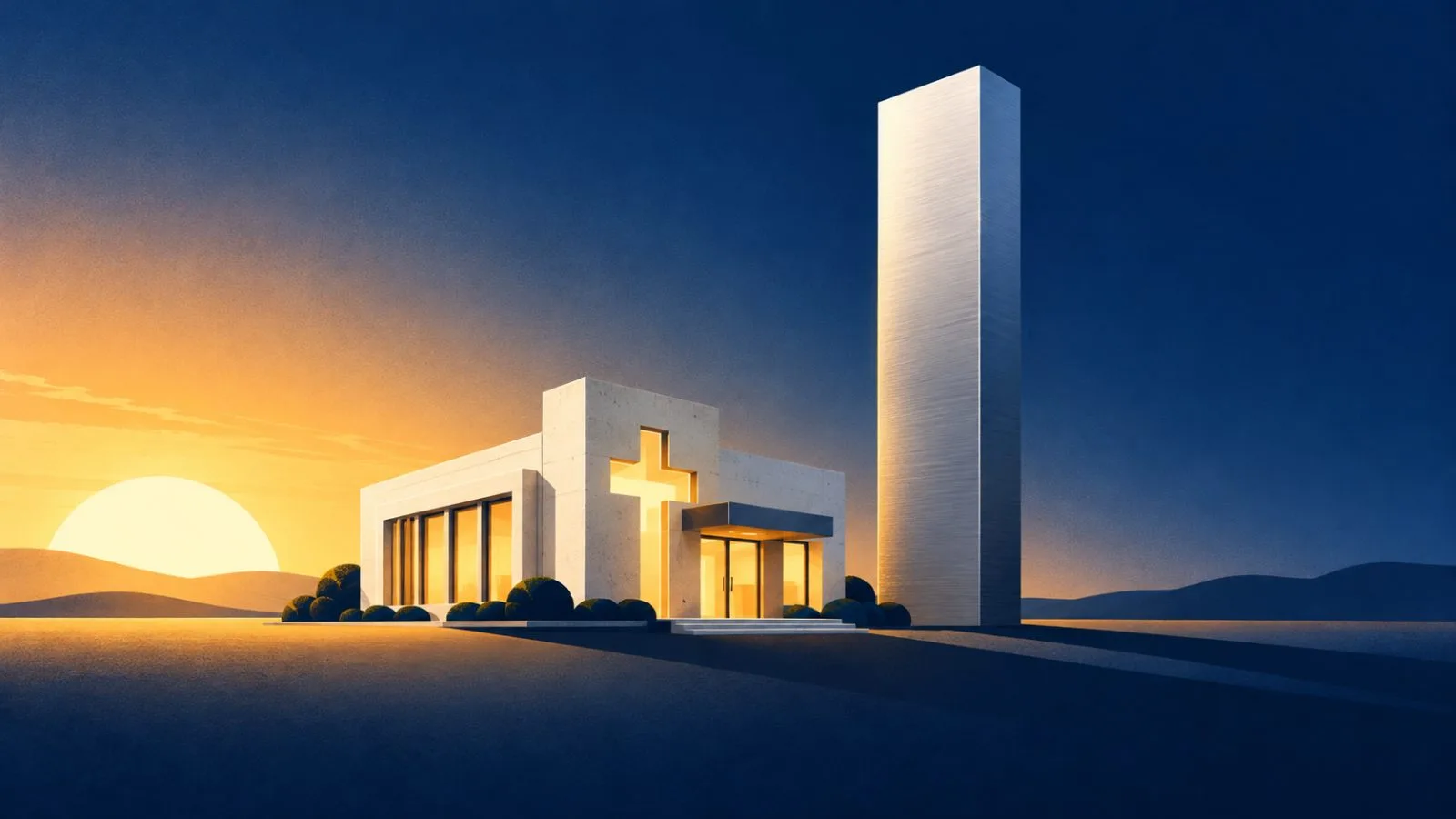 A miniature medical building beside a rising steel column / TokenPost.ai
