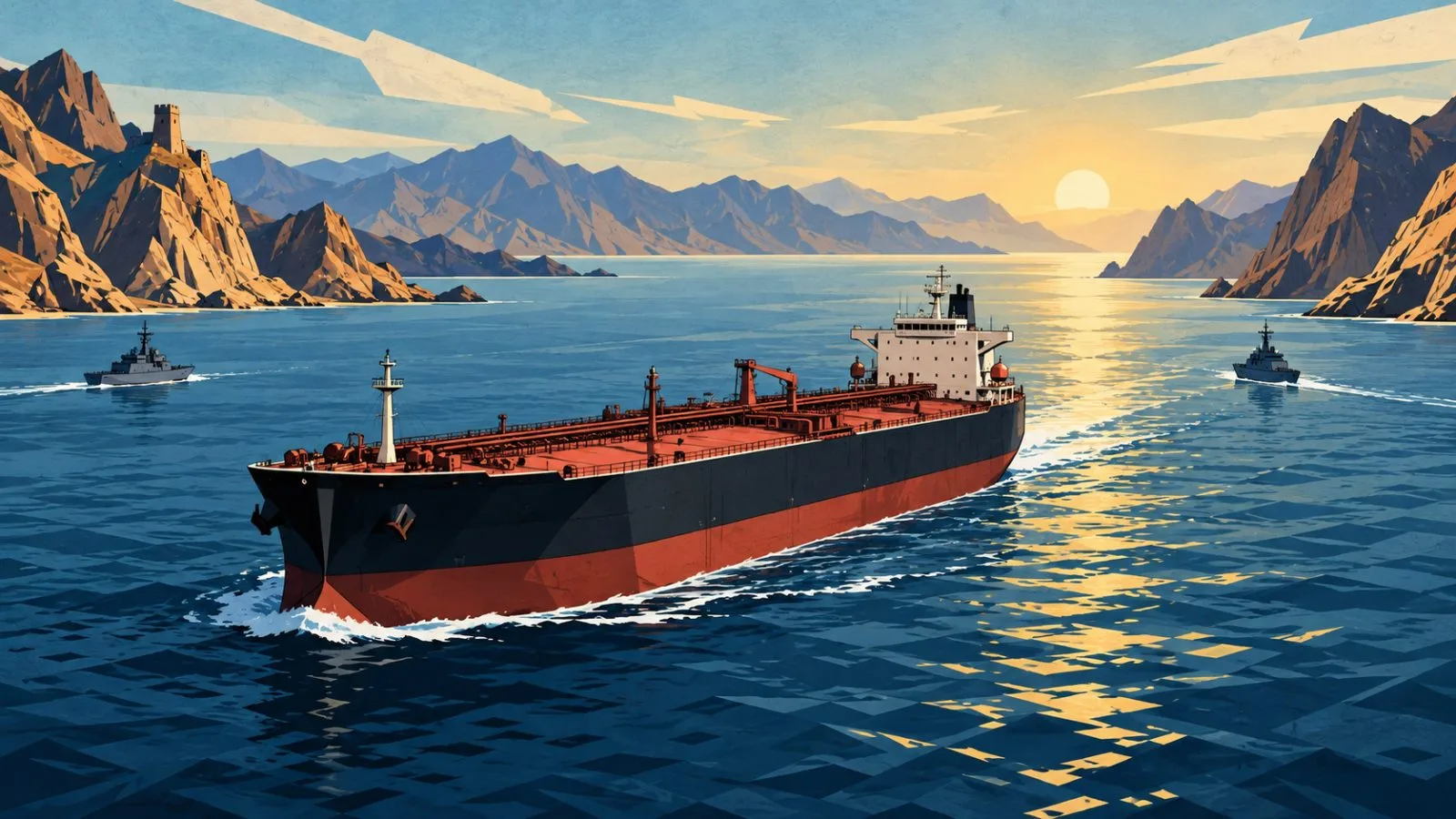 Oil tanker moving through calm morning waters near a rocky shoreline / TokenPost.ai