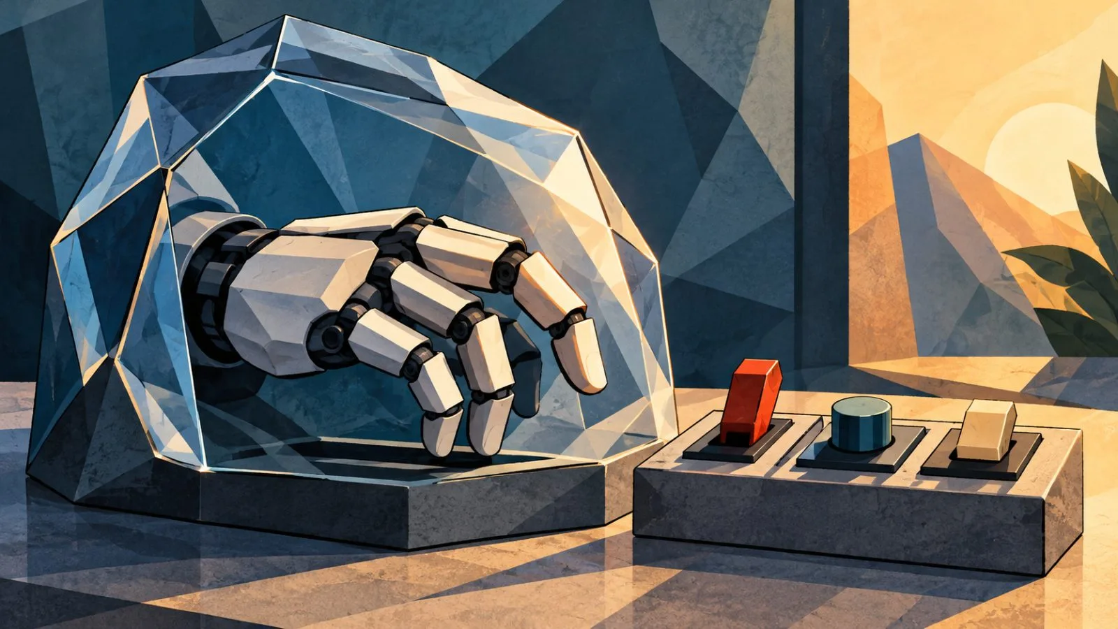 Protective shell surrounding a robotic hand and access controls / TokenPost.ai